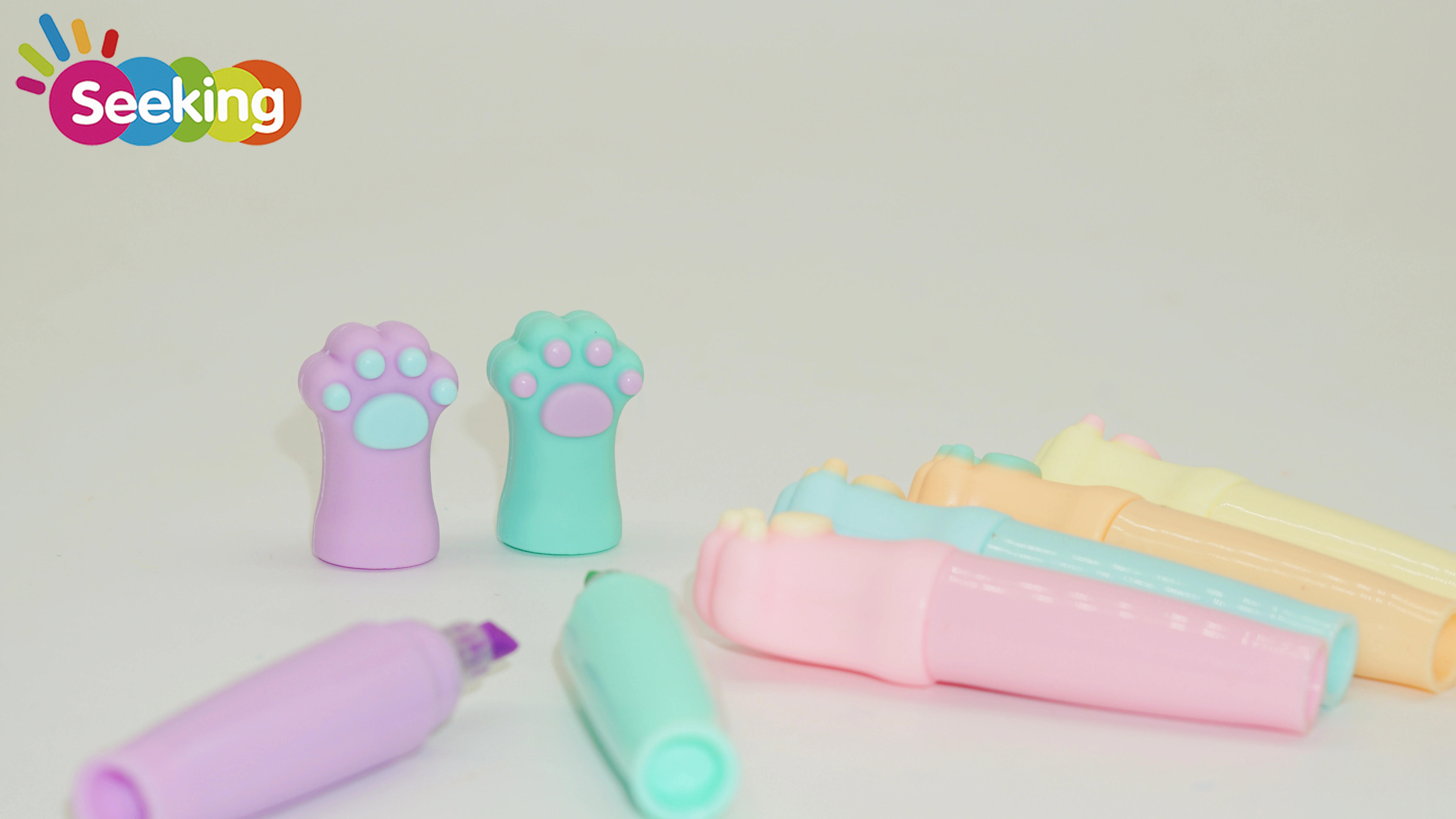 Fabricante de mini resaltadores con diseños adorables en forma de pata de gato y perro para regalo infantil. 1