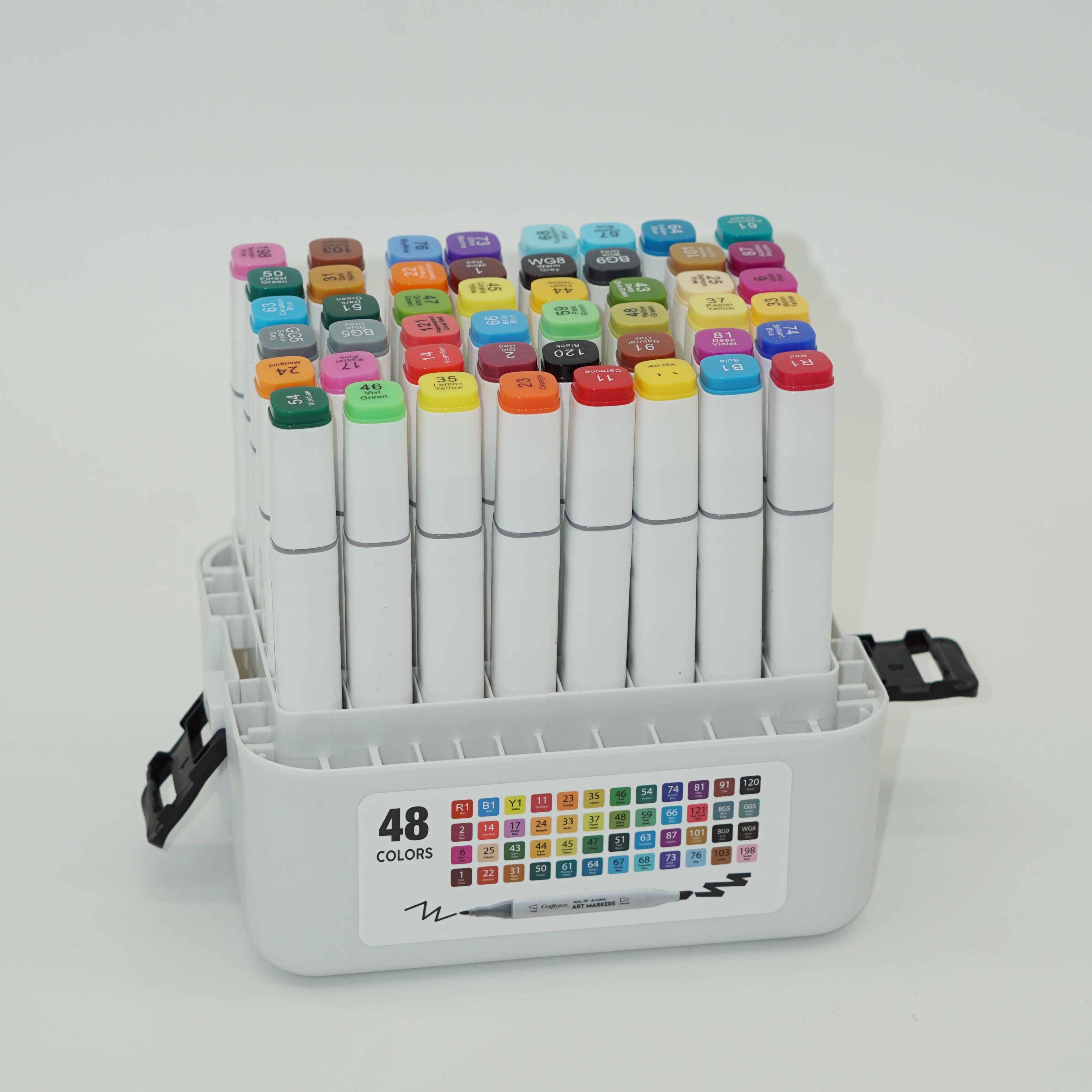 High-quality Ink and Packaging 48 Colors Double-ended Alcohol Marker Box Set for Artist and Children 3