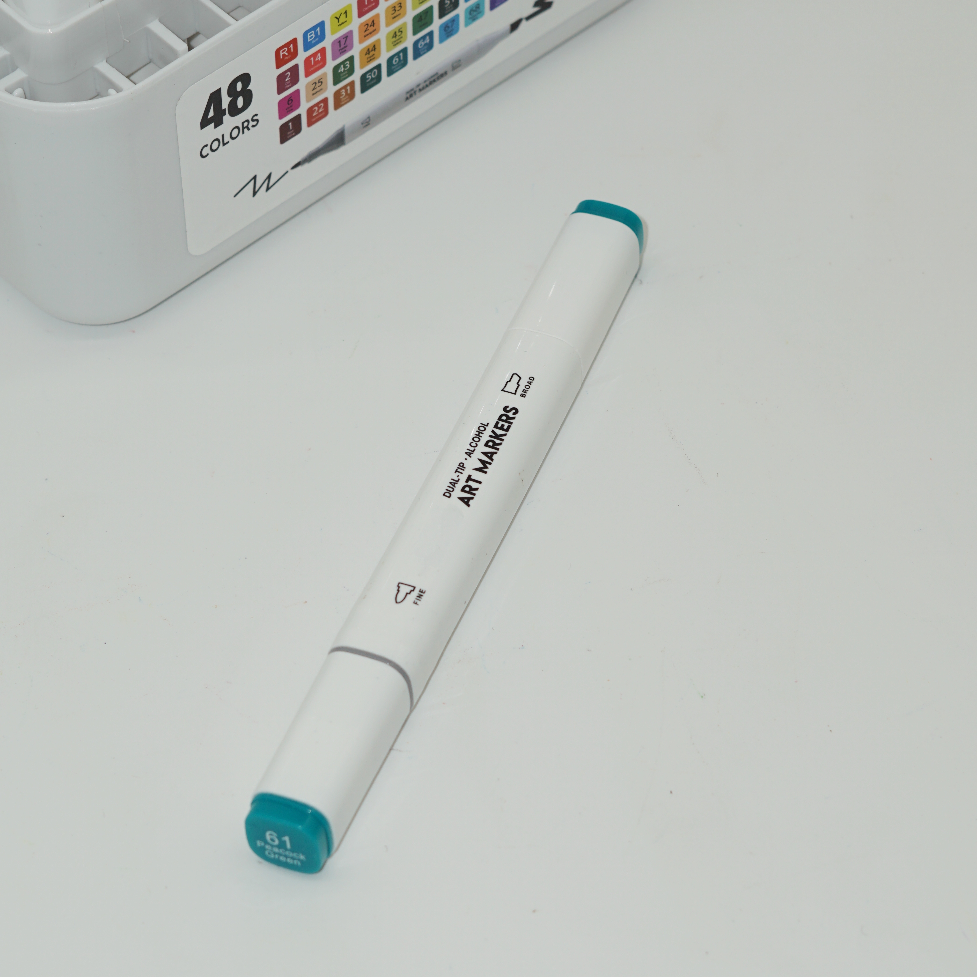 High-quality Ink and Packaging 48 Colors Double-ended Alcohol Marker Box Set for Artist and Children 8