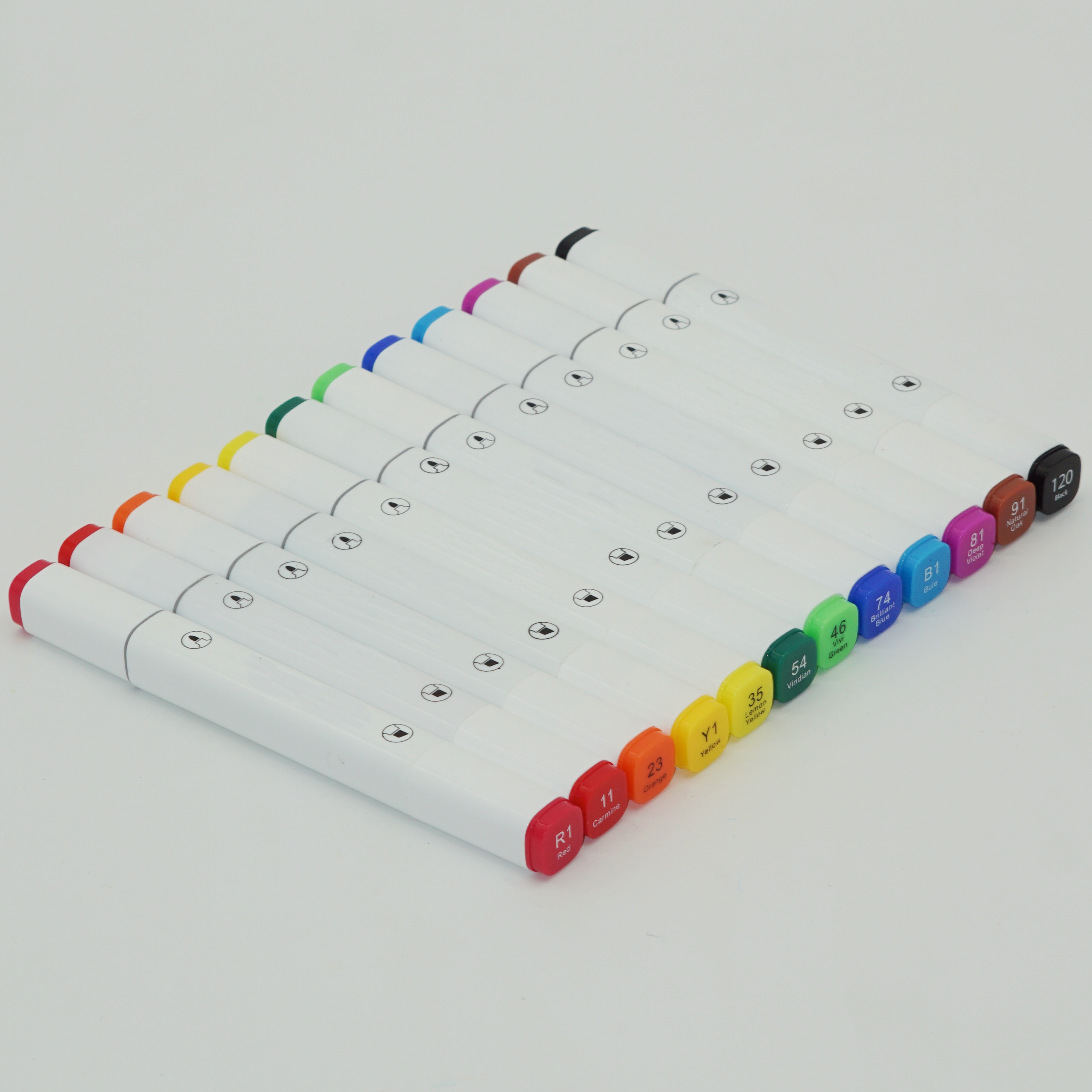 Professional 12 Colors Double Head Alcohol Marker Box for Artist 8