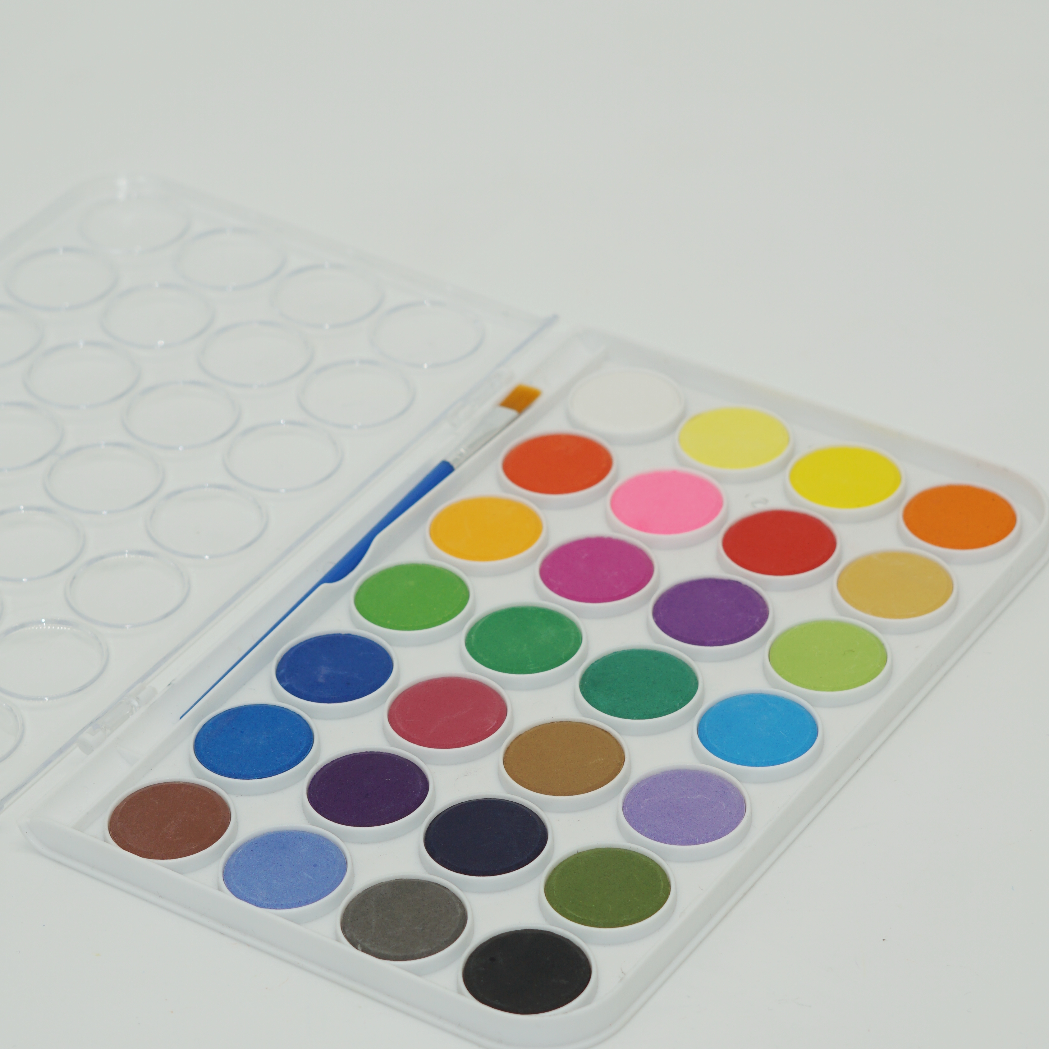 Wholesale 28 Colors Watercolor Cakes Set with Brush 5