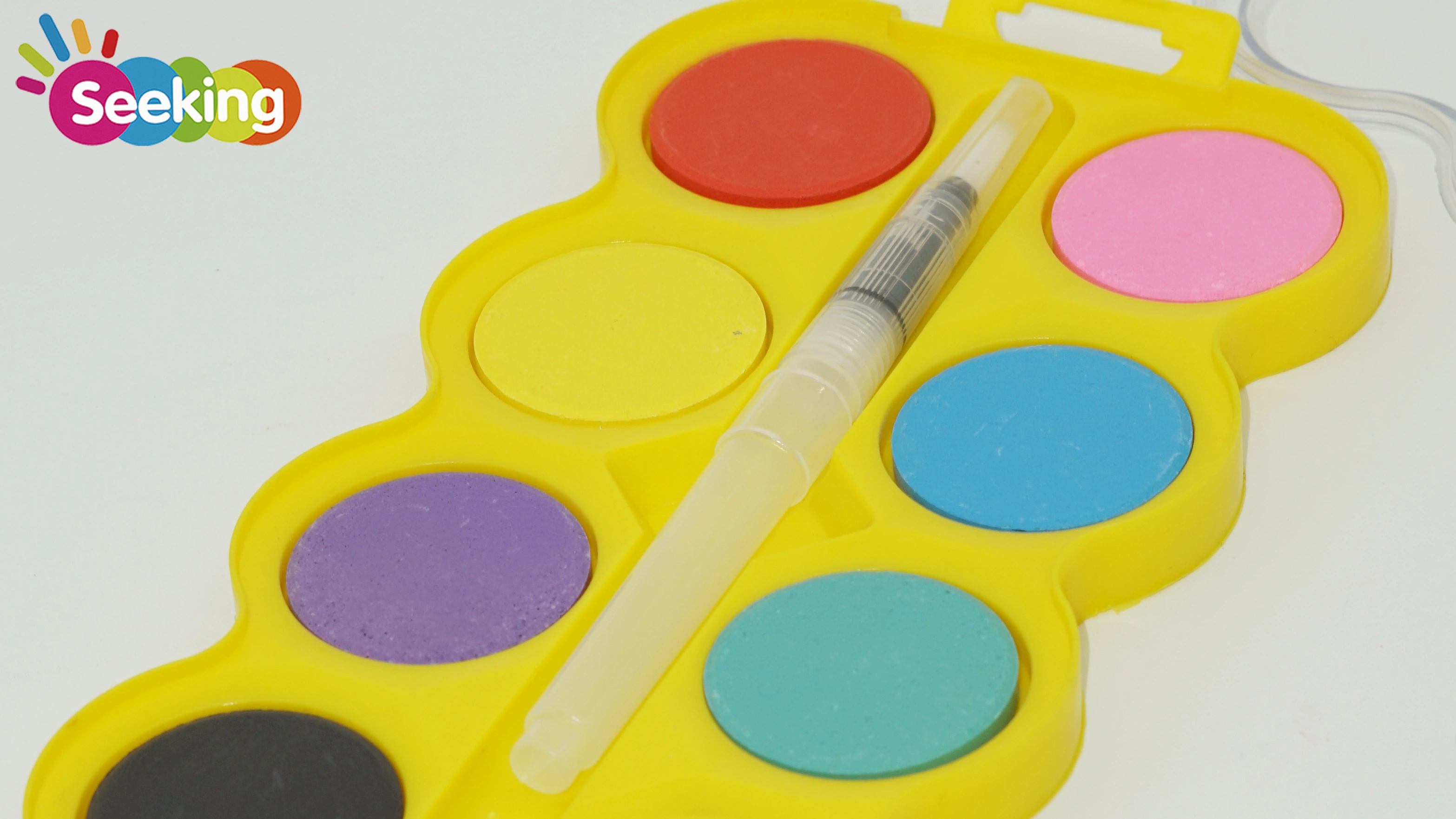 Juego de acuarelas para tartas, personalizado, de gran tamaño y ocho colores sólidos, con pincel, venta al por mayor 1