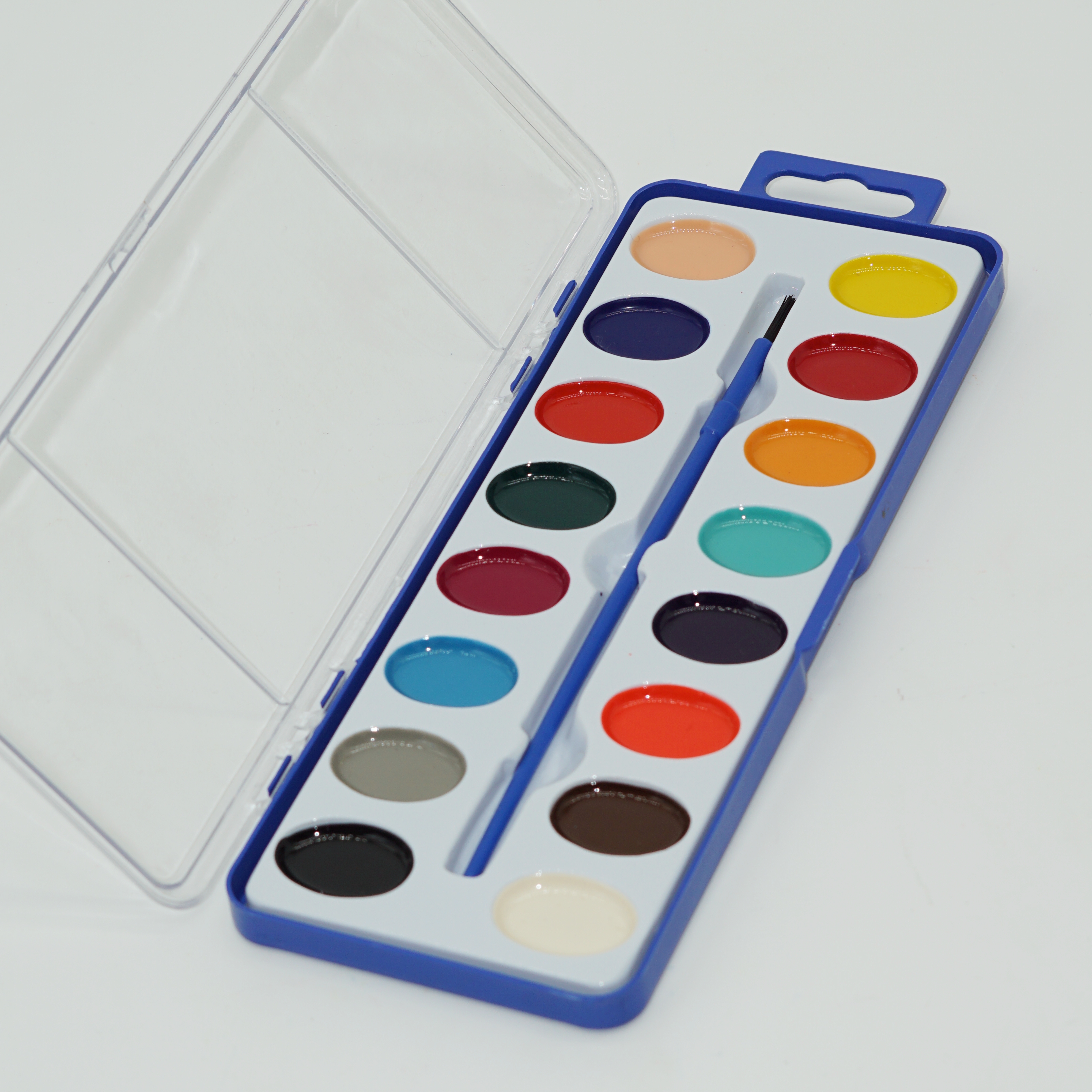 Factory Direct Lowest Price of 16 Colors Semi Moist Watercolor Set with Paintbrush 5