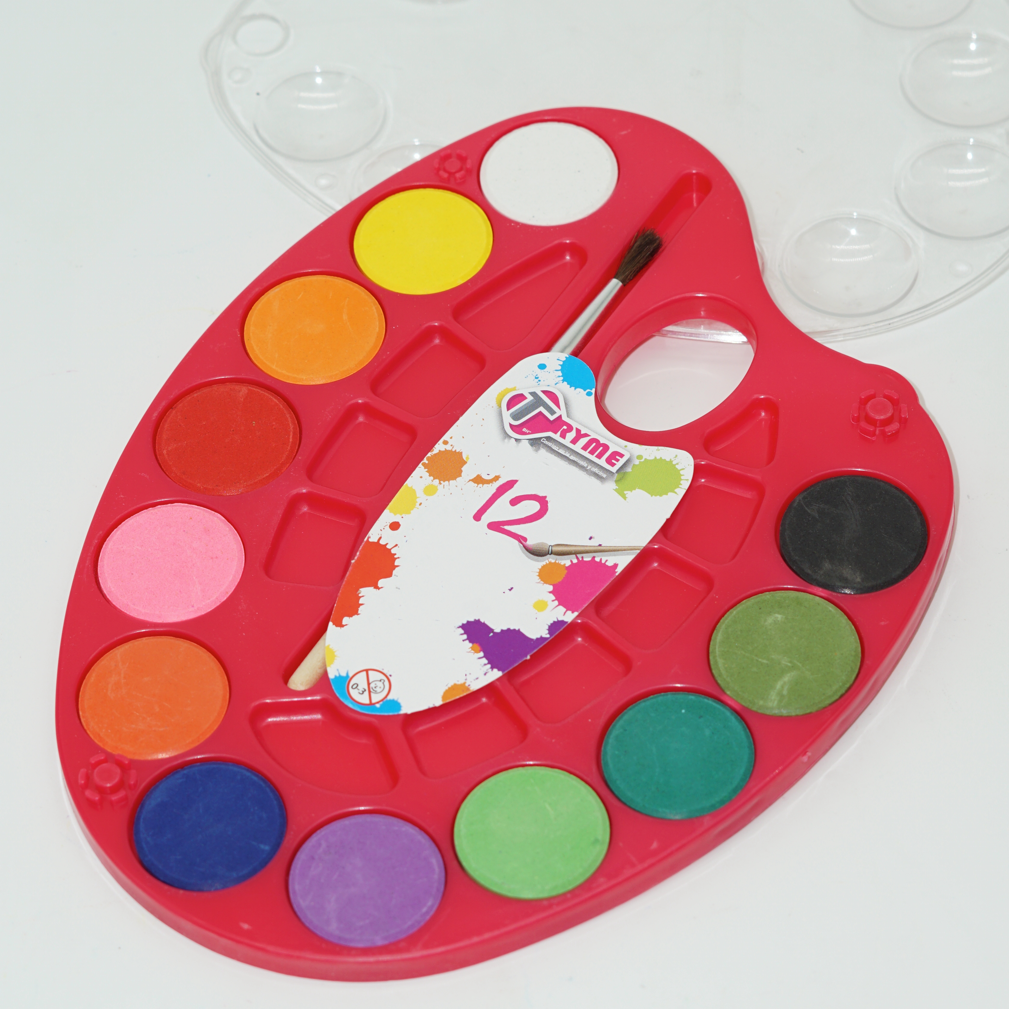 SupplierWholesale Custom Palette Shape Solid Watercolor Set with Paintbrush 2