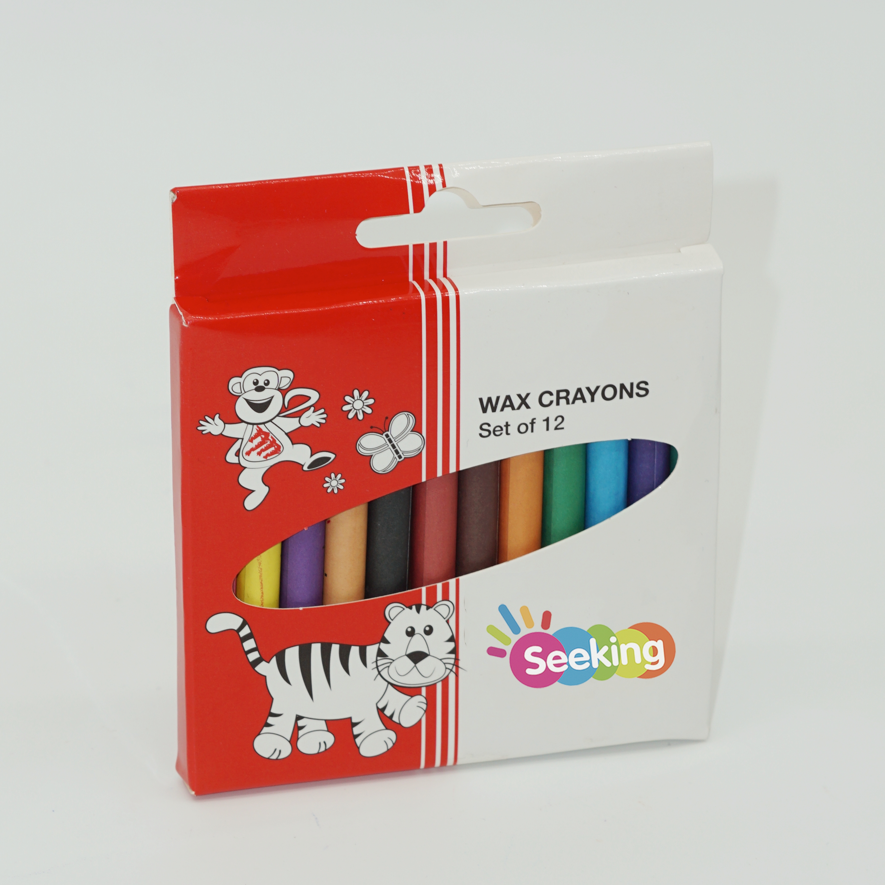 Cute Packaging 12 Colors Wax Crayons Set for Children 5