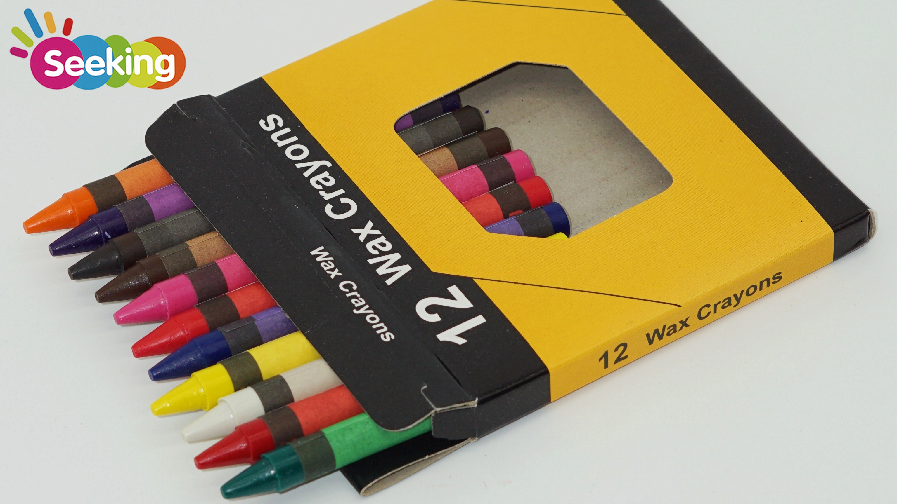 Juego de crayones de cera personalizados de 12 colores, no tóxicos para niños. 1