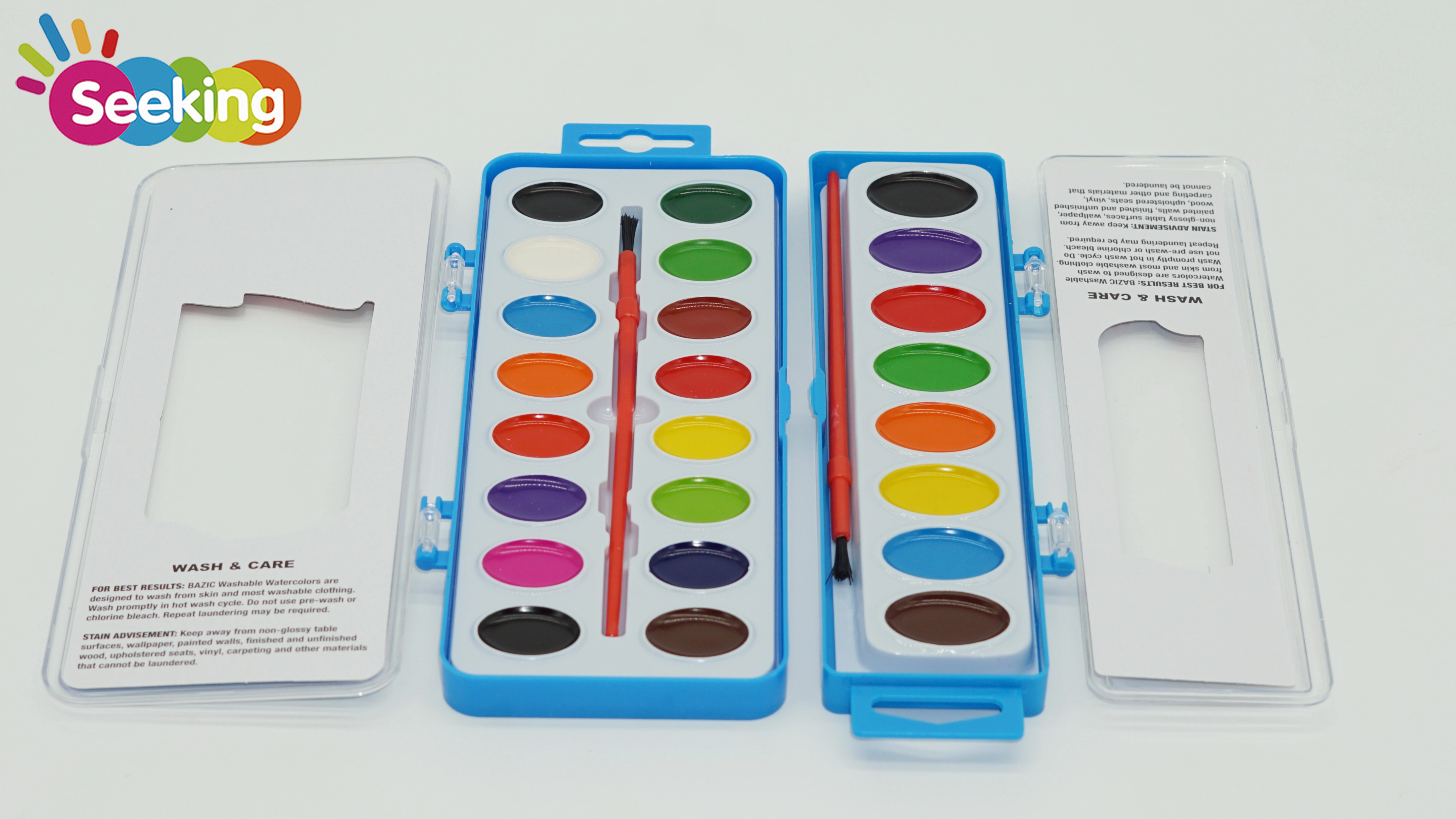 Acuarelas lavables de 8 colores, pintura semiseca, incluye pincel de artista. 1