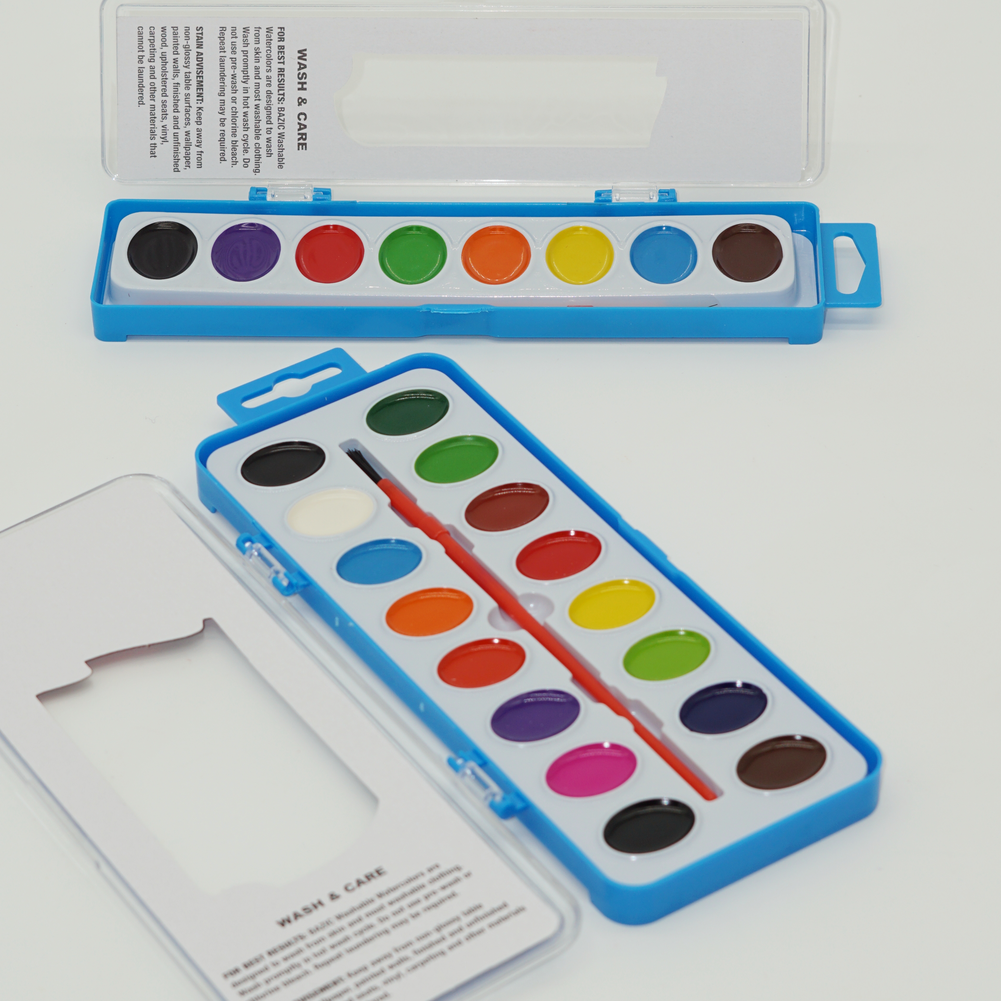 8 Colors Washable Watercolors Semi Dry Paint Includes Artist Brush 6