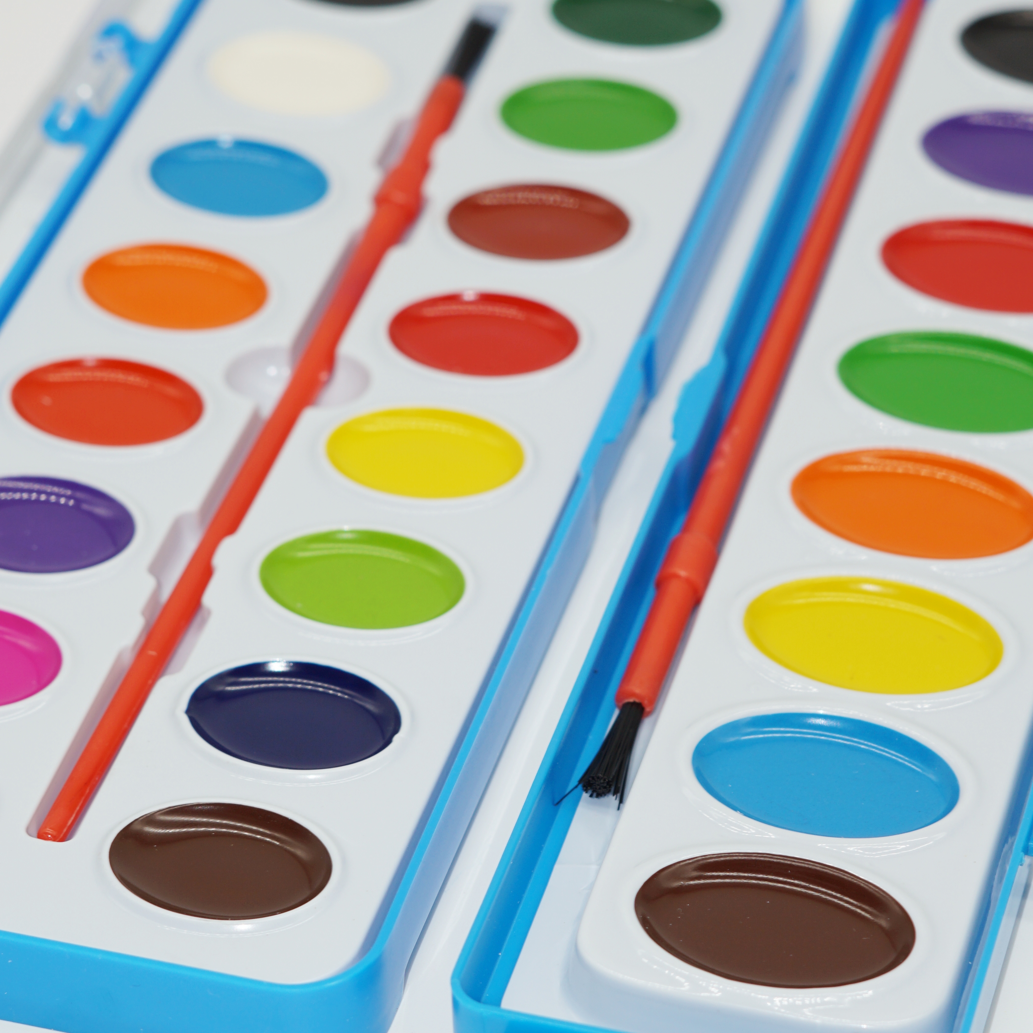 8 Colors Washable Watercolors Semi Dry Paint Includes Artist Brush 4