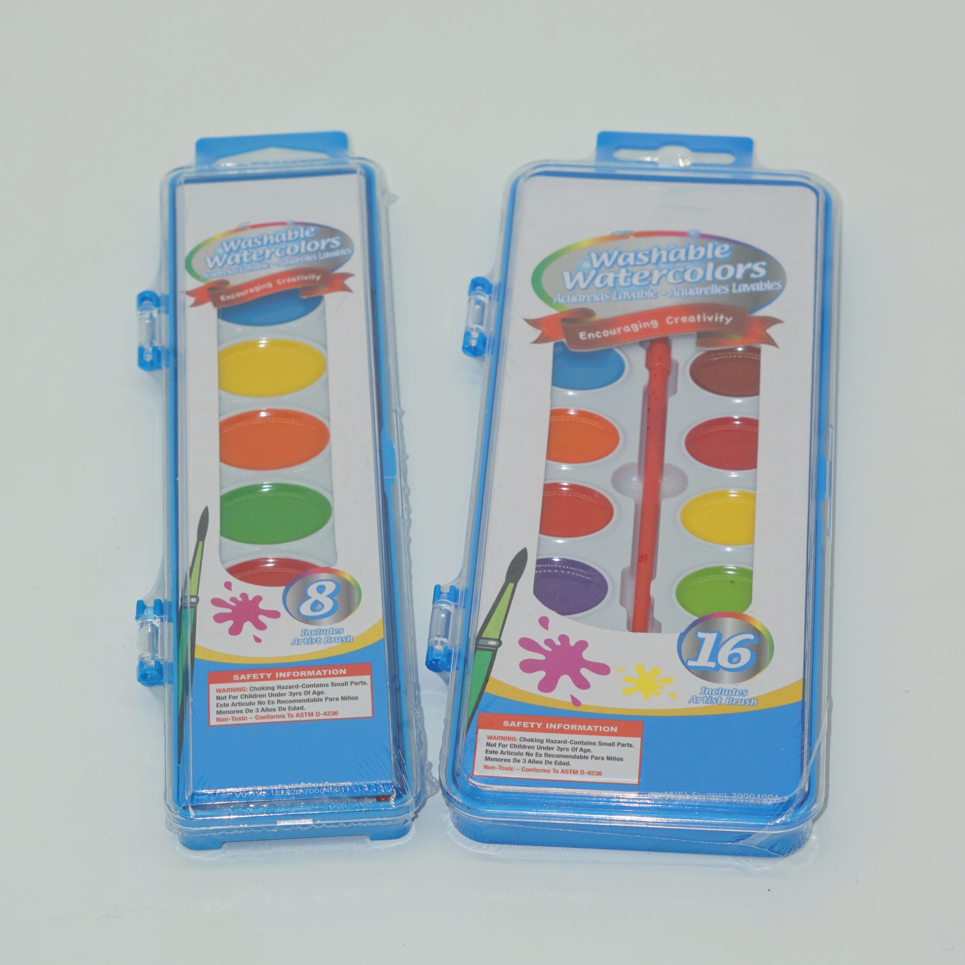 8 Colors Washable Watercolors Semi Dry Paint Includes Artist Brush 7