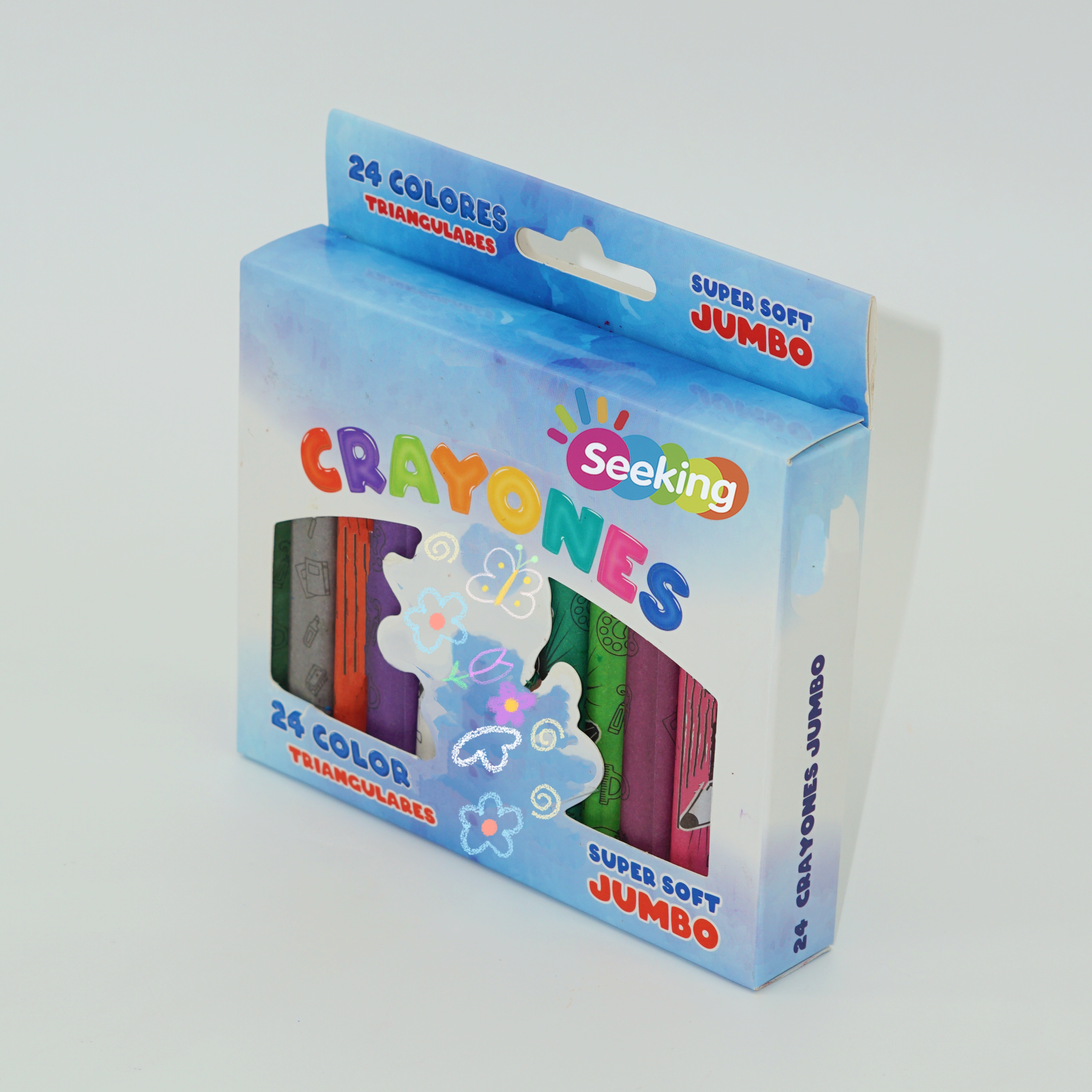 24 Colors Triangulares Jumbo Super Soft Crayons Set 2
