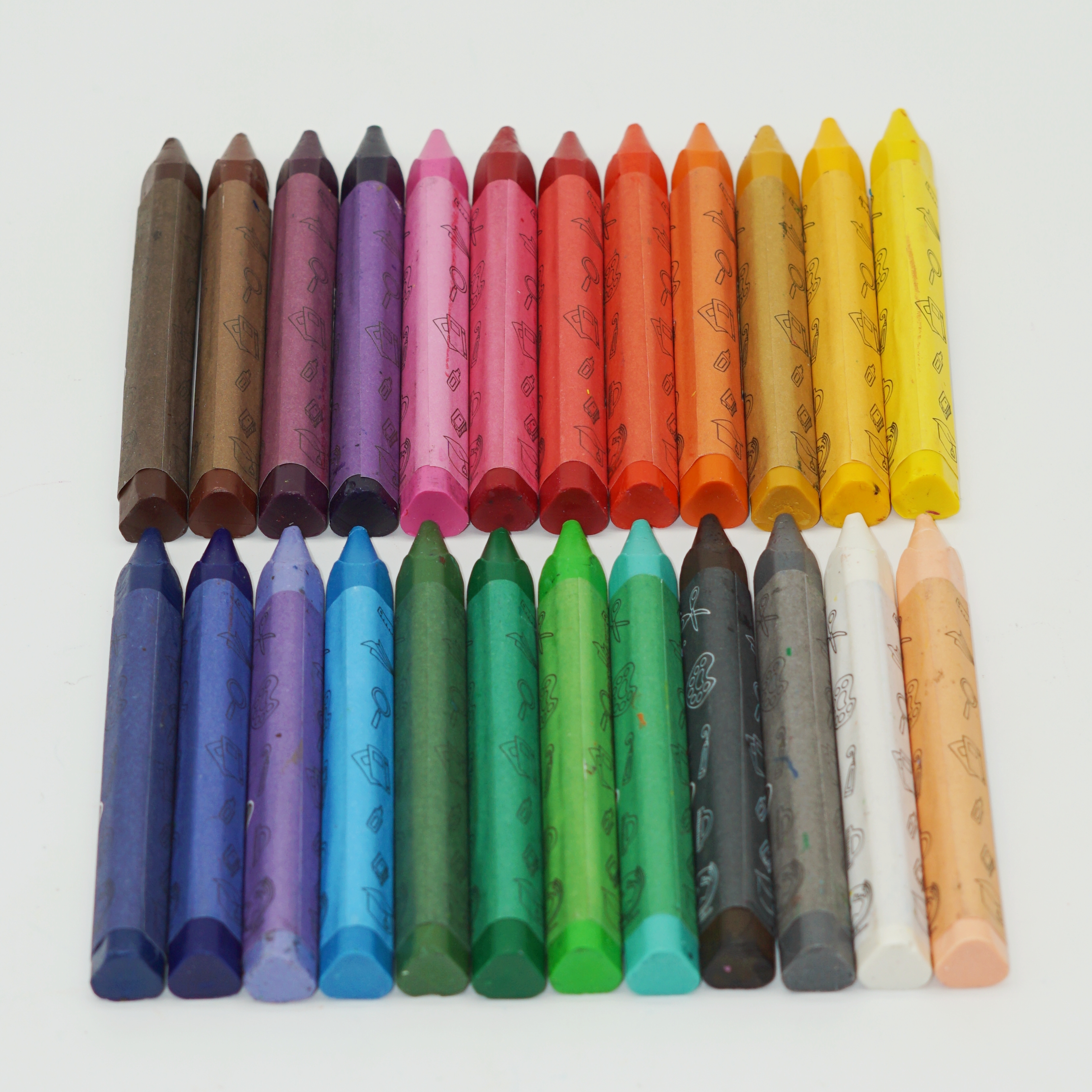 24 Colors Triangulares Jumbo Super Soft Crayons Set 3