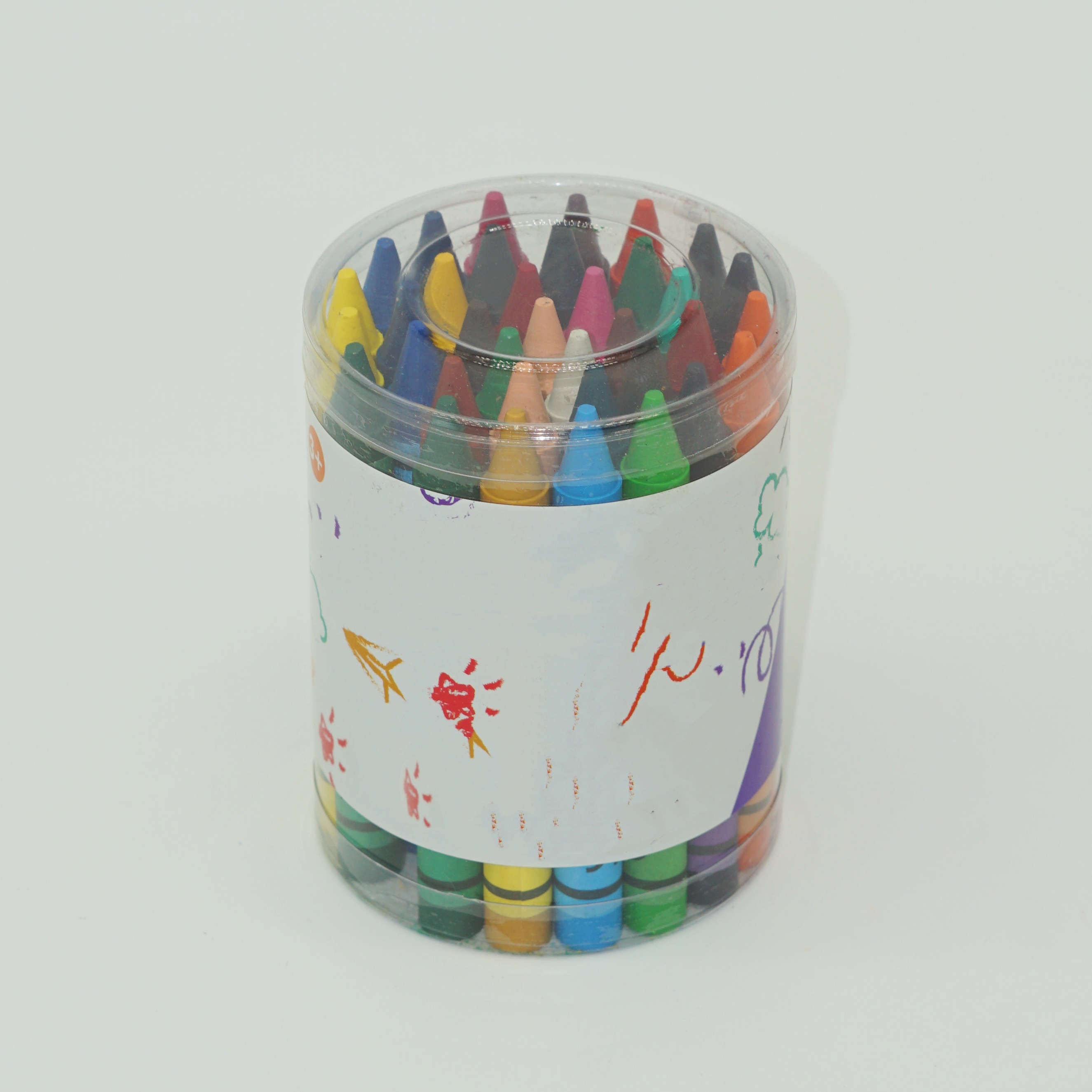 Customized Colorful 36 colors jumbo crayons packaging in plastic cylinders 10