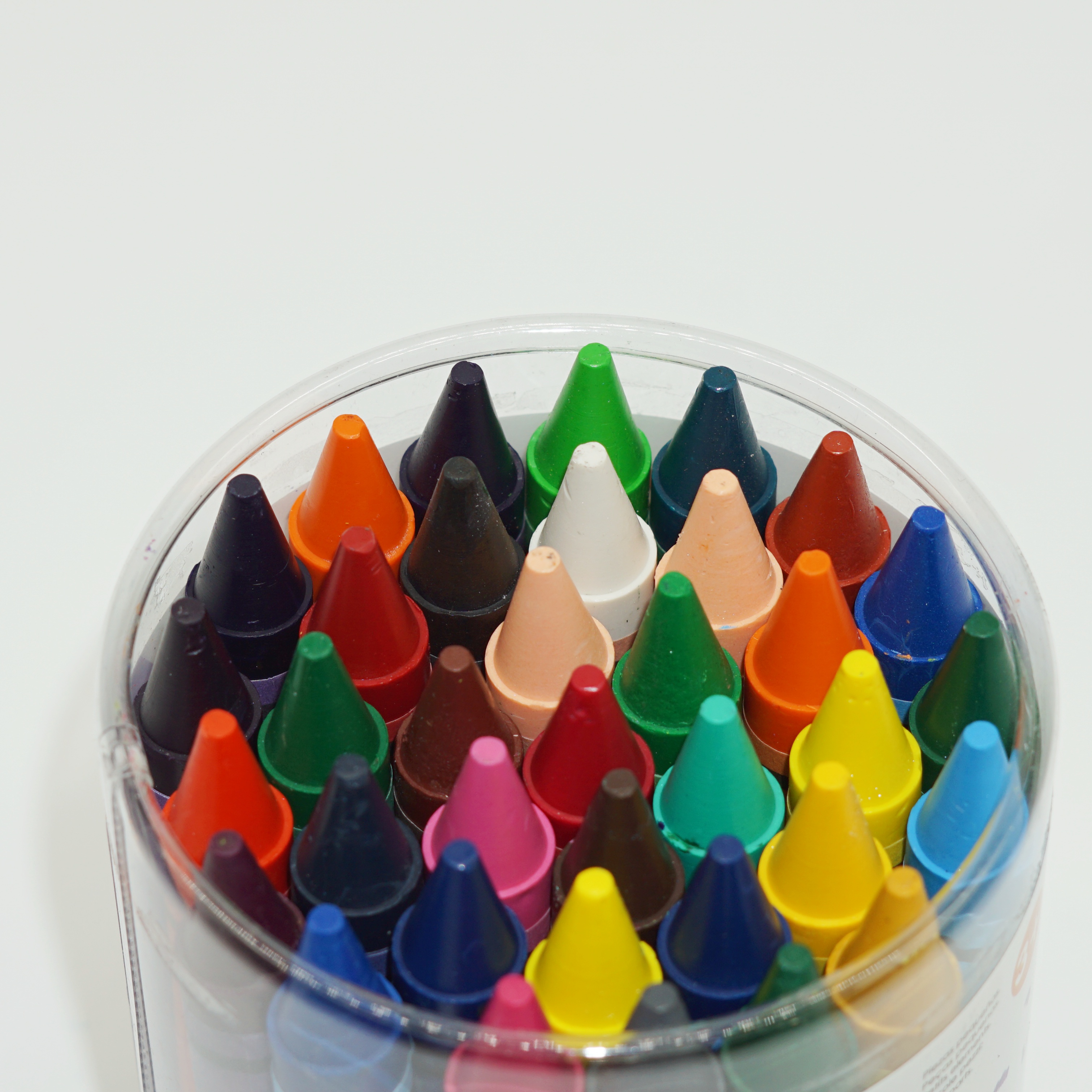 Customized Colorful 36 colors jumbo crayons packaging in plastic cylinders 9