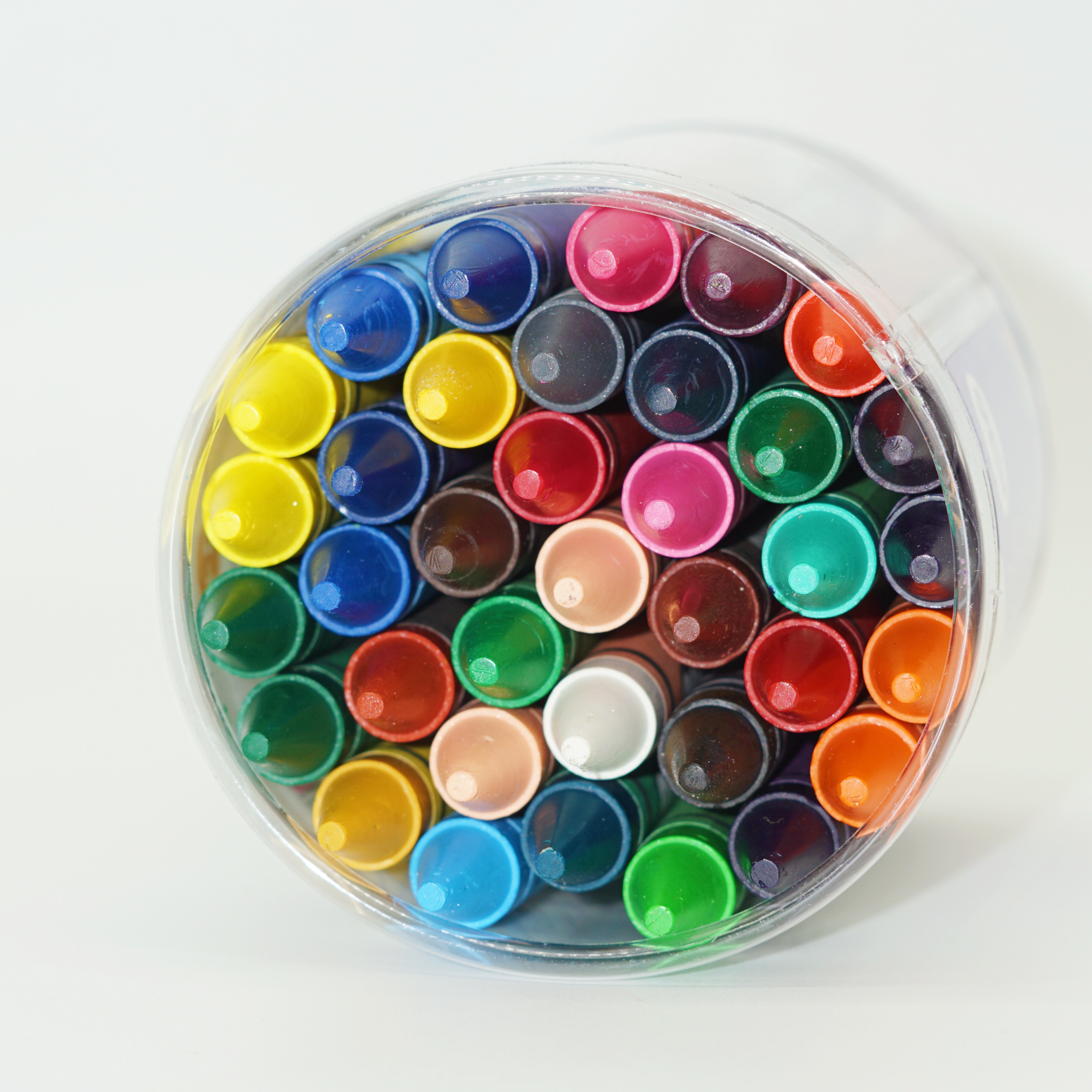 Customized Colorful 36 colors jumbo crayons packaging in plastic cylinders 12