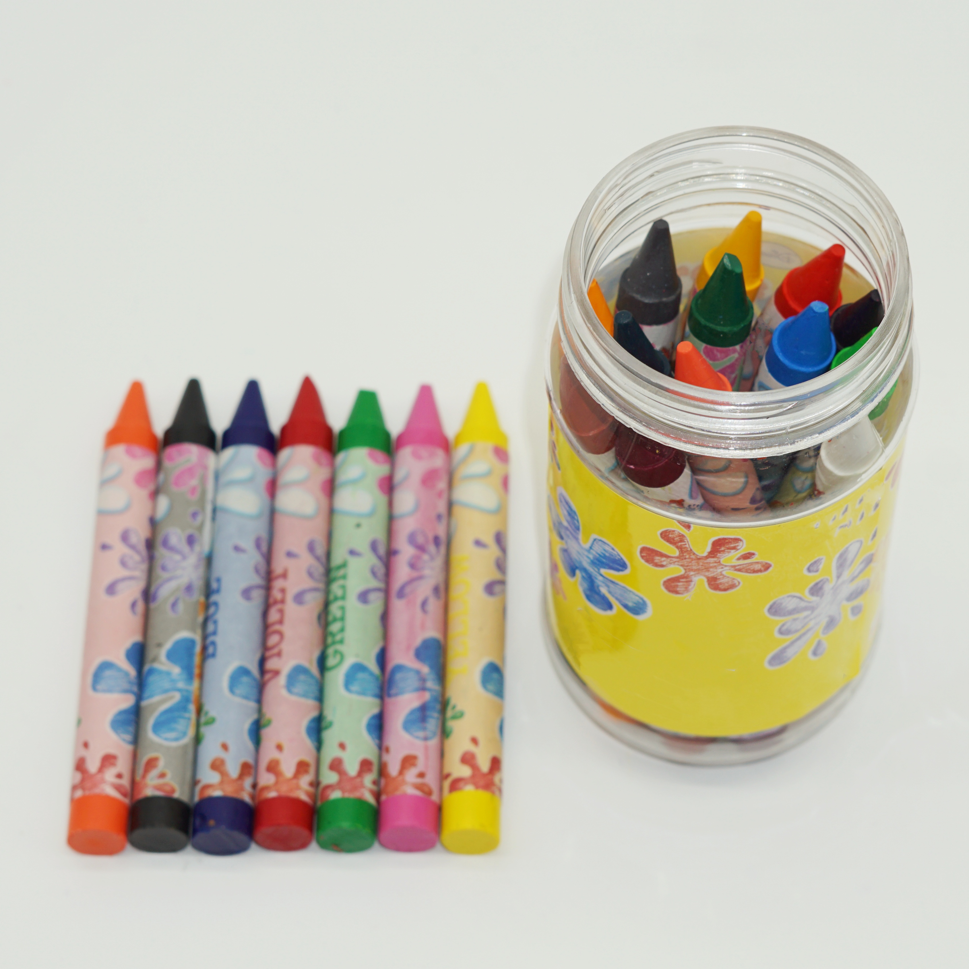 High Quality Non-Toxic 20 Colors Jumbo Crayon Plastic Bottle Set 6