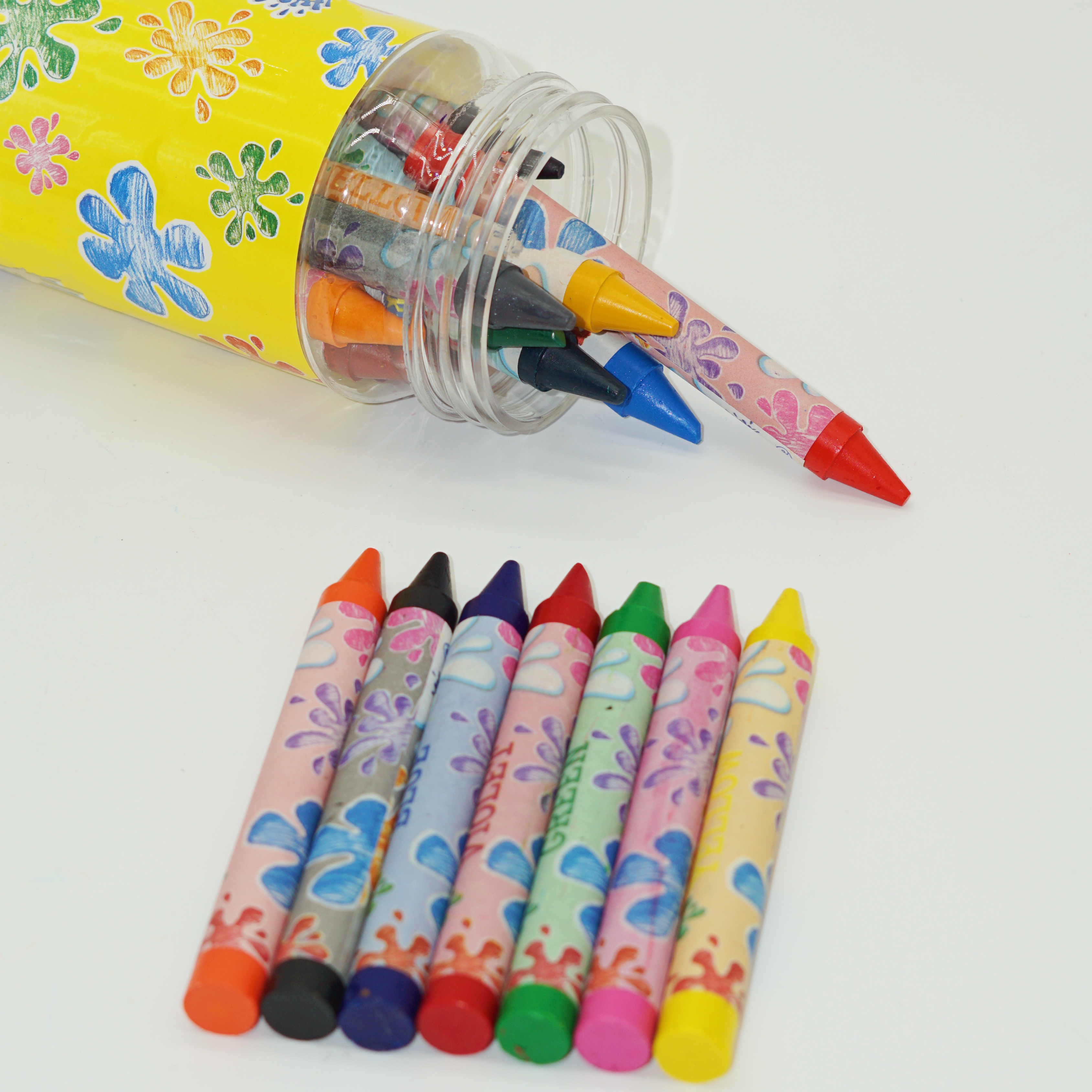 High Quality Non-Toxic 20 Colors Jumbo Crayon Plastic Bottle Set 7
