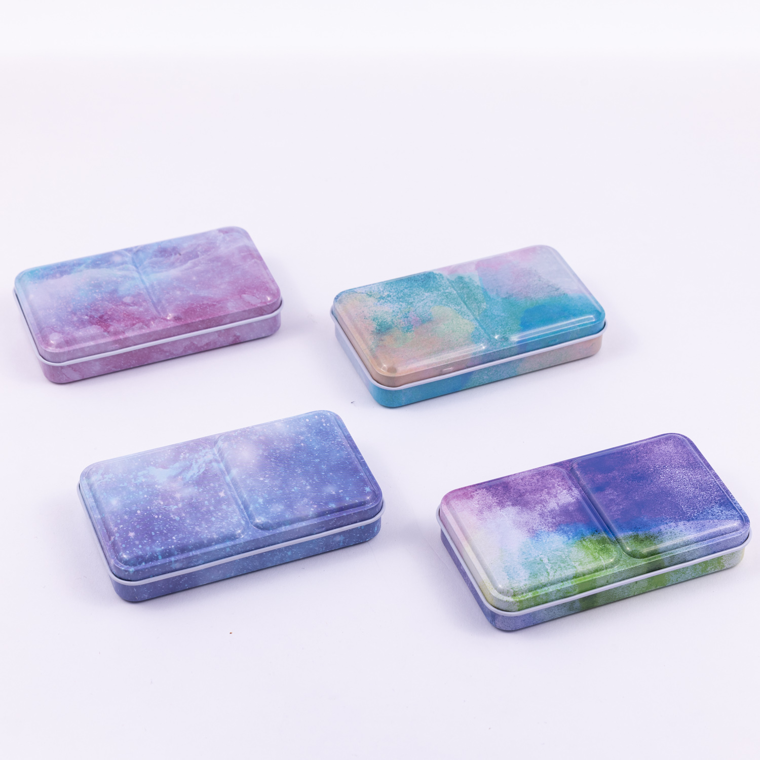 12 Colors Solid Watercolor Paint Set In Star Rendering Tin Box Pearl Color1 3