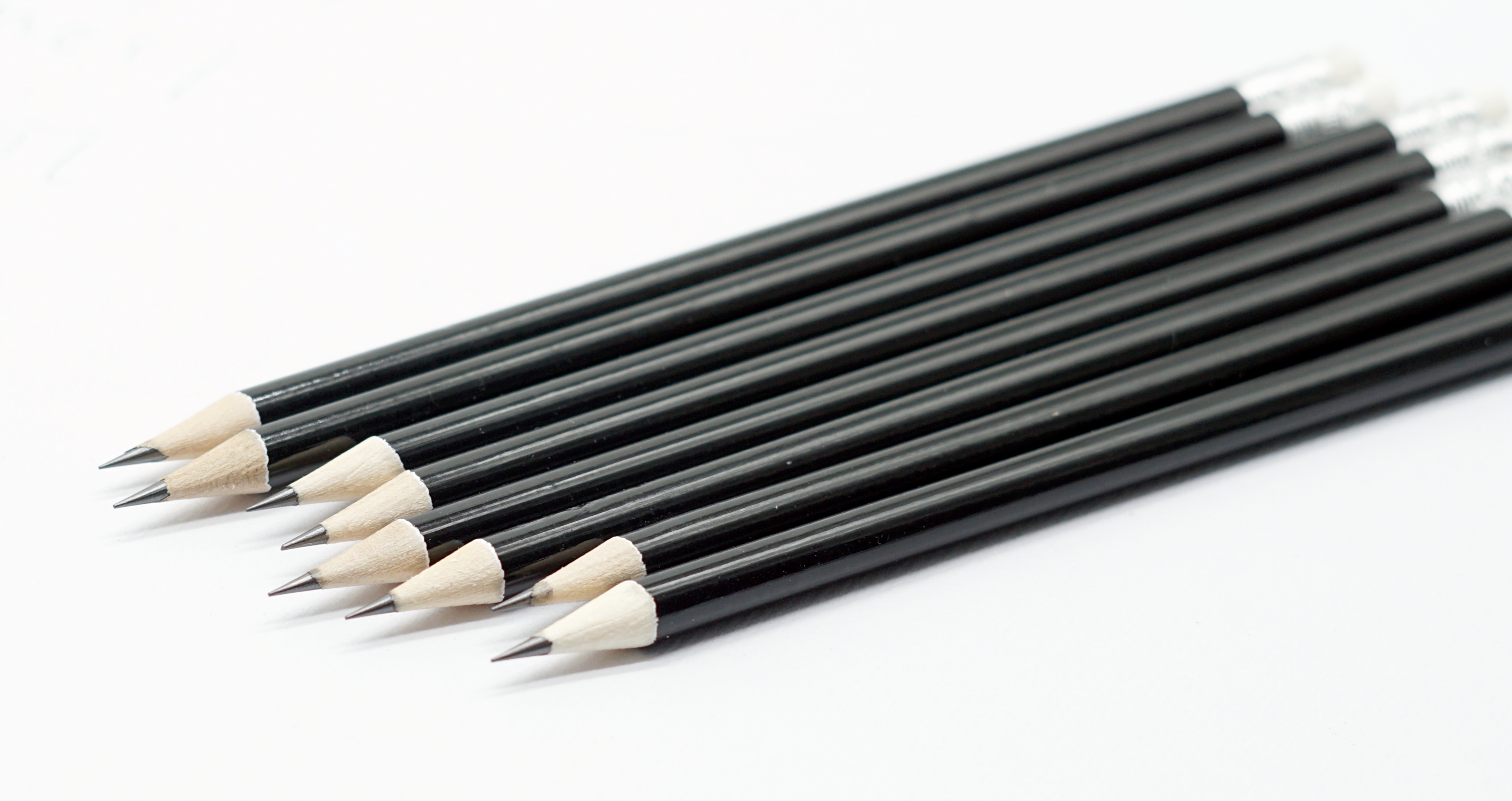 Standard Wood Cased Graphite Pencil With Erasers 5