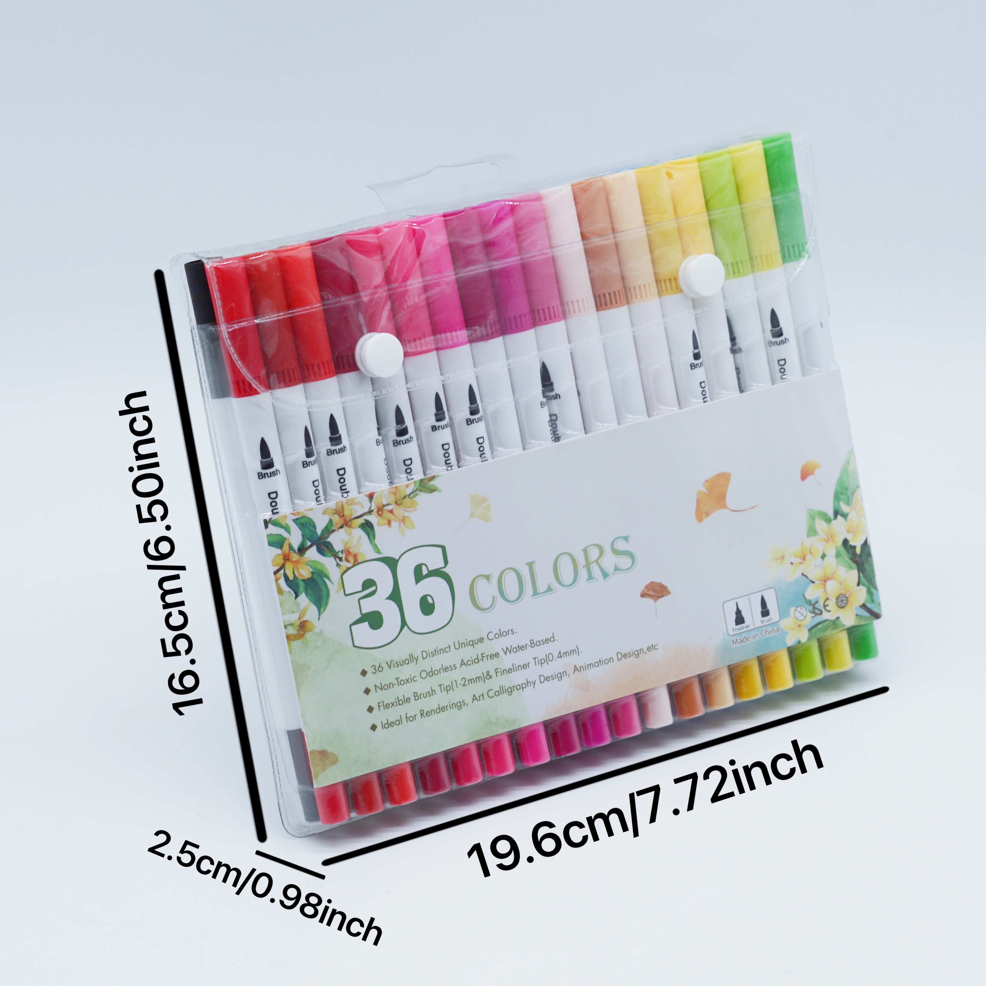 36 Colors Watercolor Pens Brush Pen and Fine Tip 4