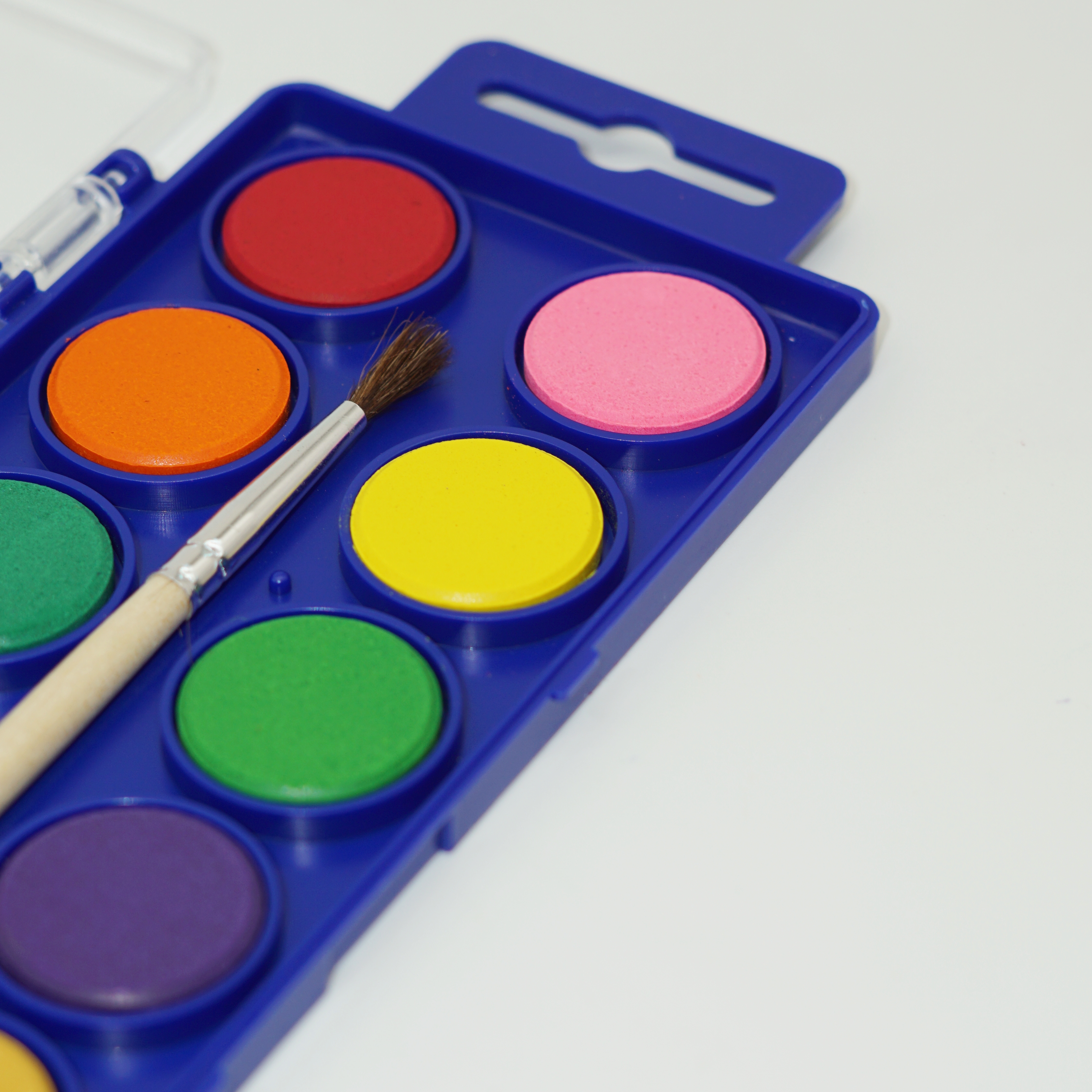 Wholesale 12 Rich Colors Solid Watercolour Paints Easy Cleaning Including Paintbrush with low price 7
