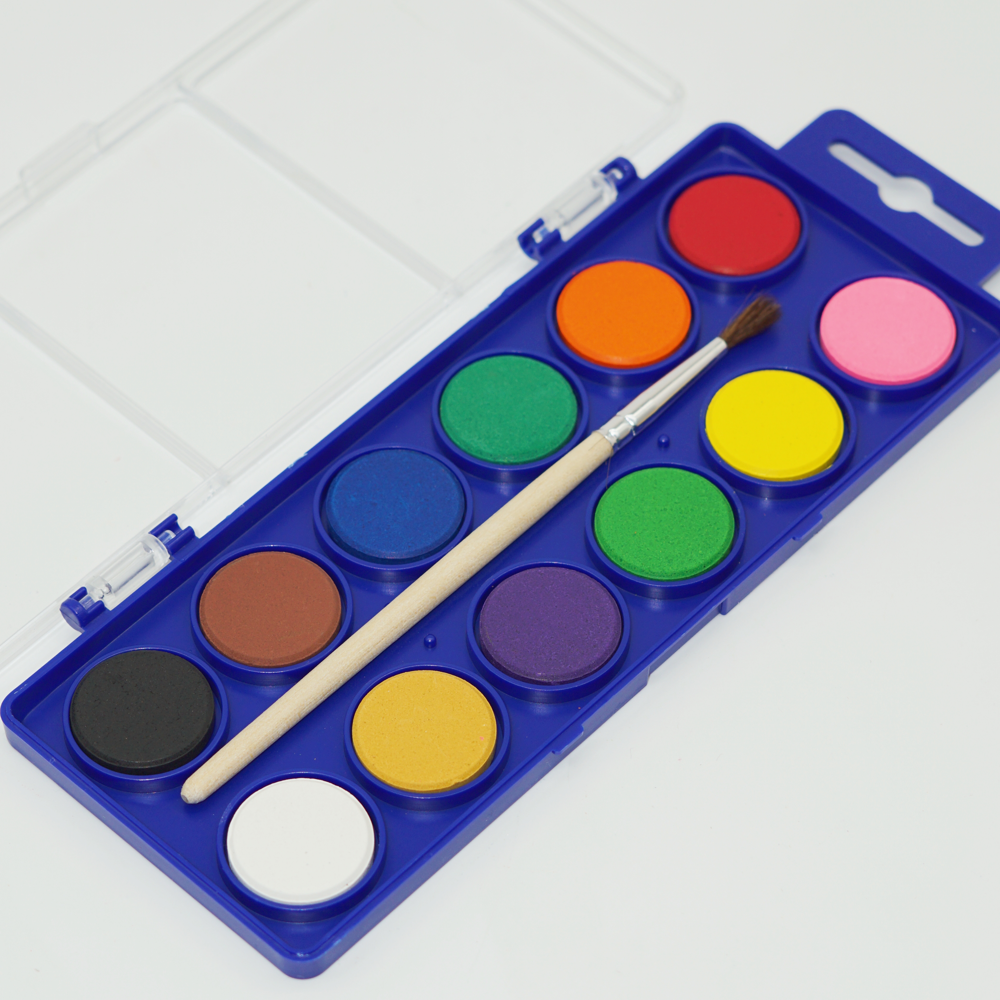 Wholesale 12 Rich Colors Solid Watercolour Paints Easy Cleaning Including Paintbrush with low price 4