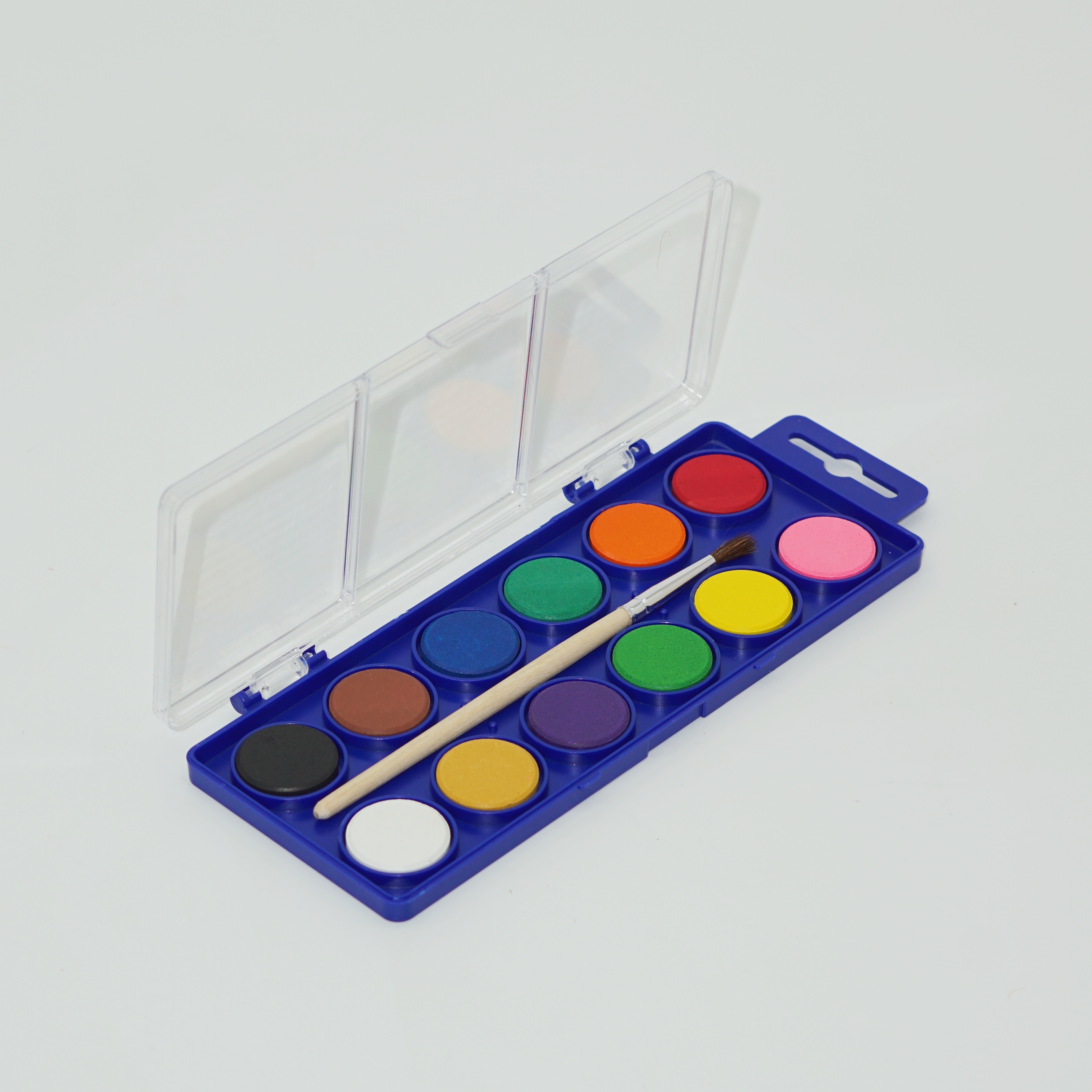 Wholesale 12 Rich Colors Solid Watercolour Paints Easy Cleaning Including Paintbrush with low price 3