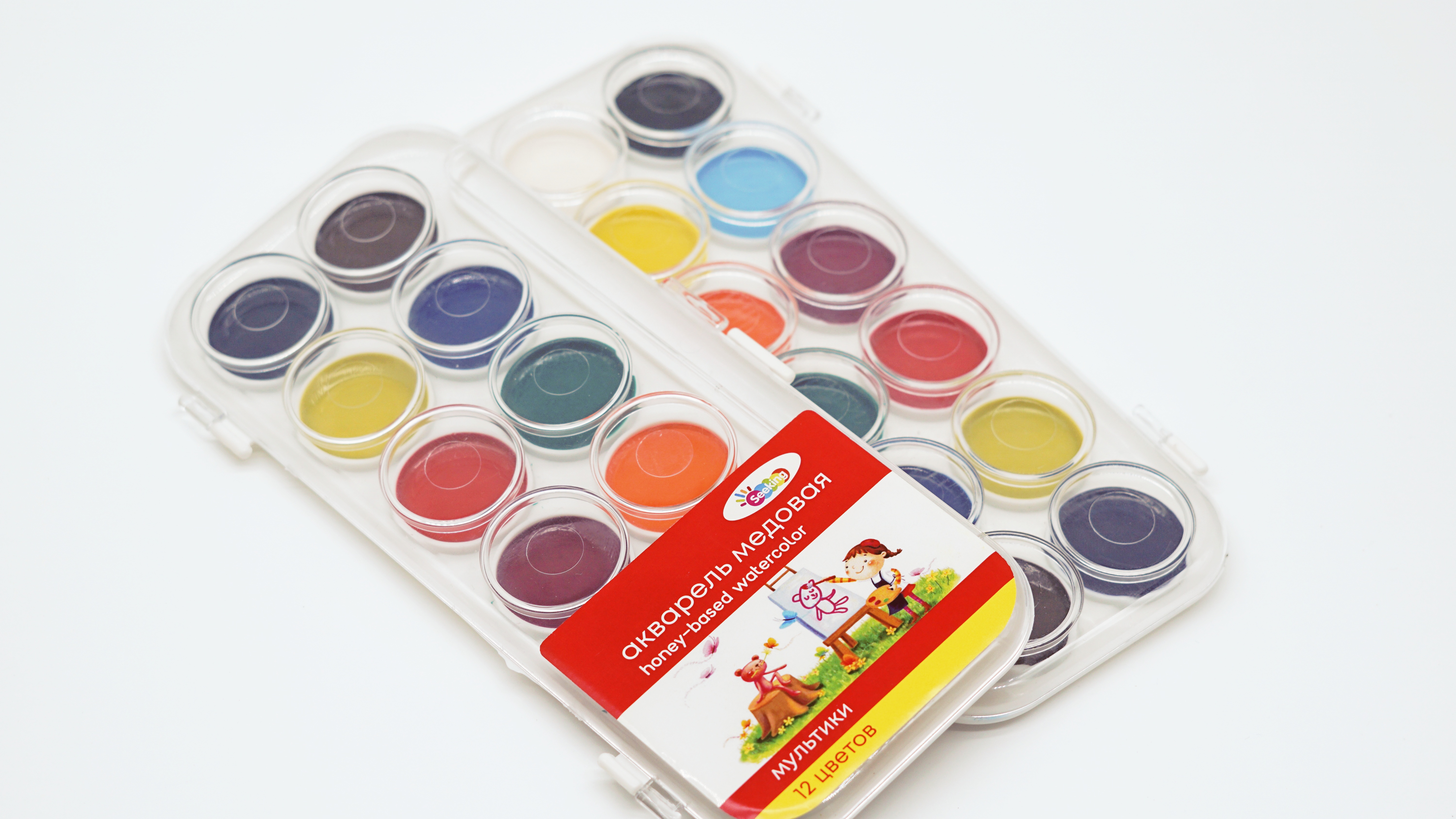 Best 12 colors semi dry watercolor paint factory price 3