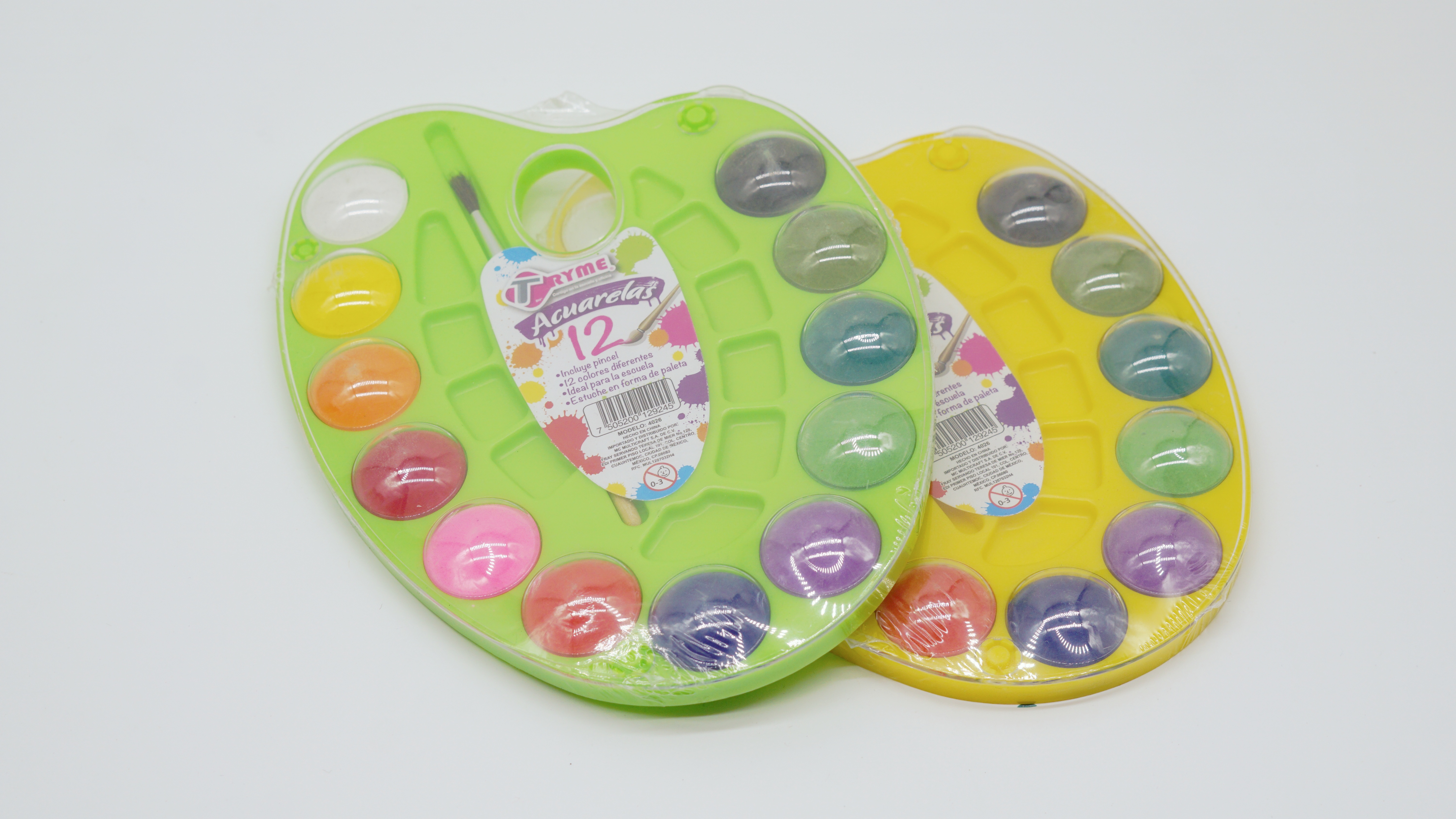12 Colors Horseshoe Watercolour Plate Solid Pigment Set 1
