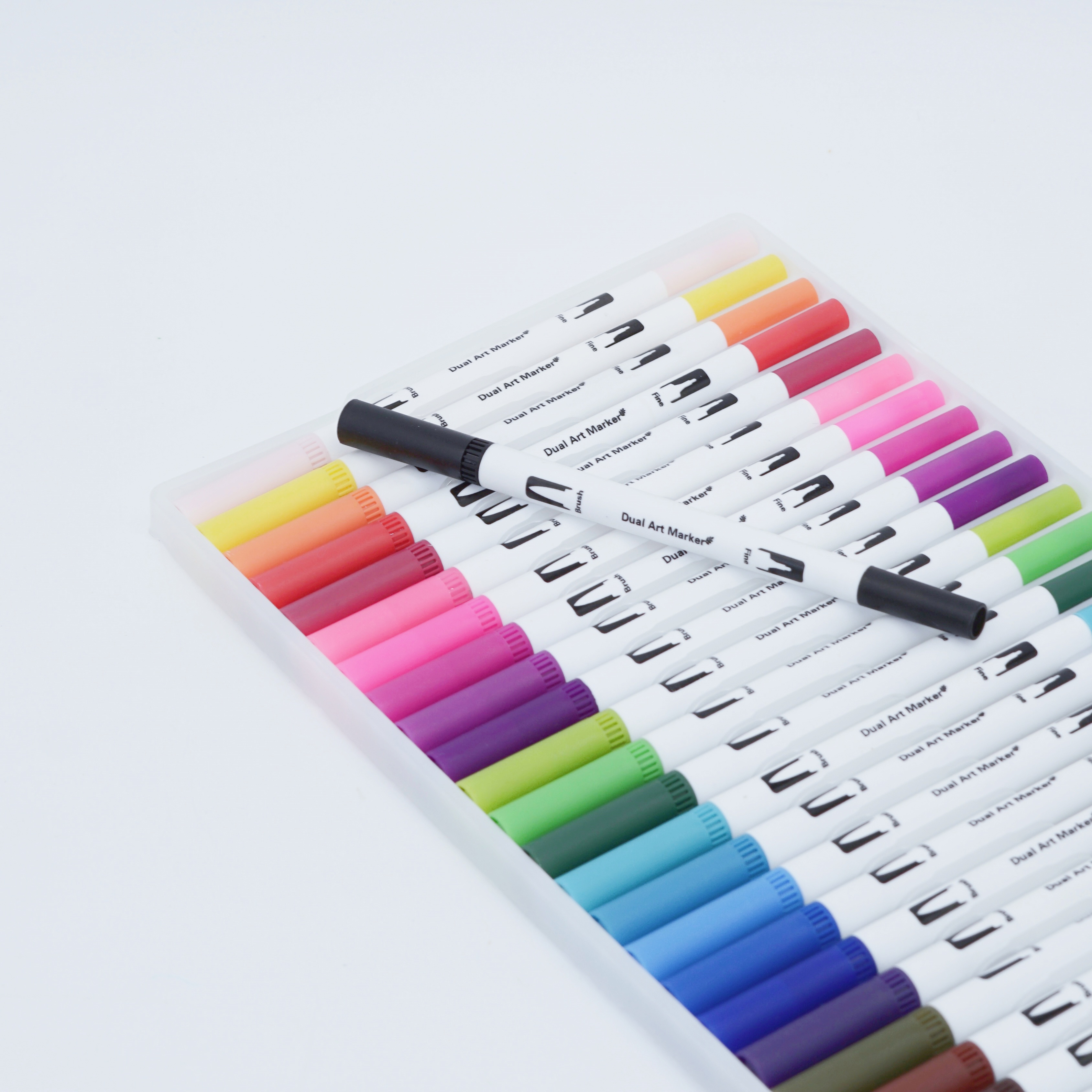 24 Colors Dual Tip Brush Pens Double-ended Watercolor Pens Products 6