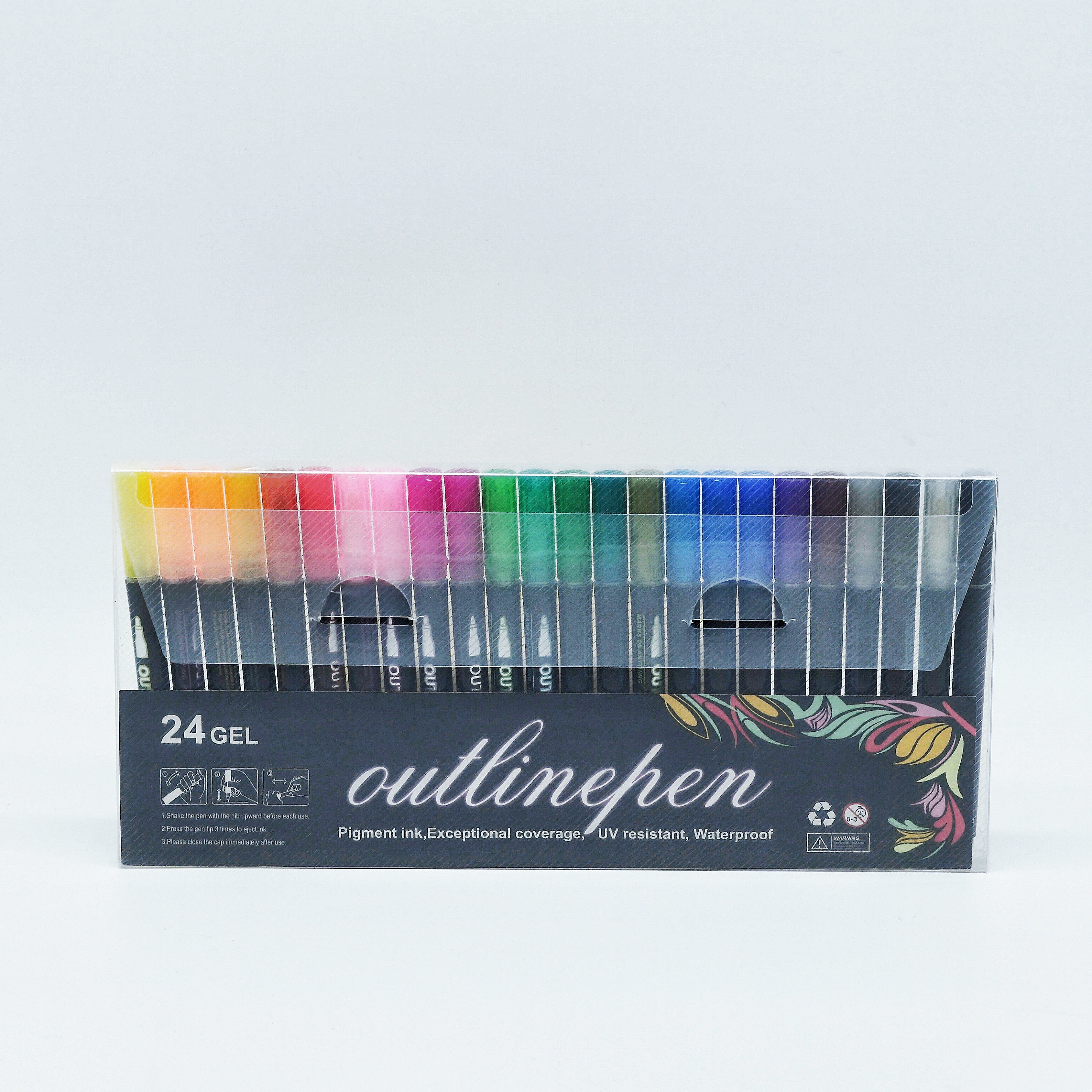 12 Colors Outline Marker Pen Set 3