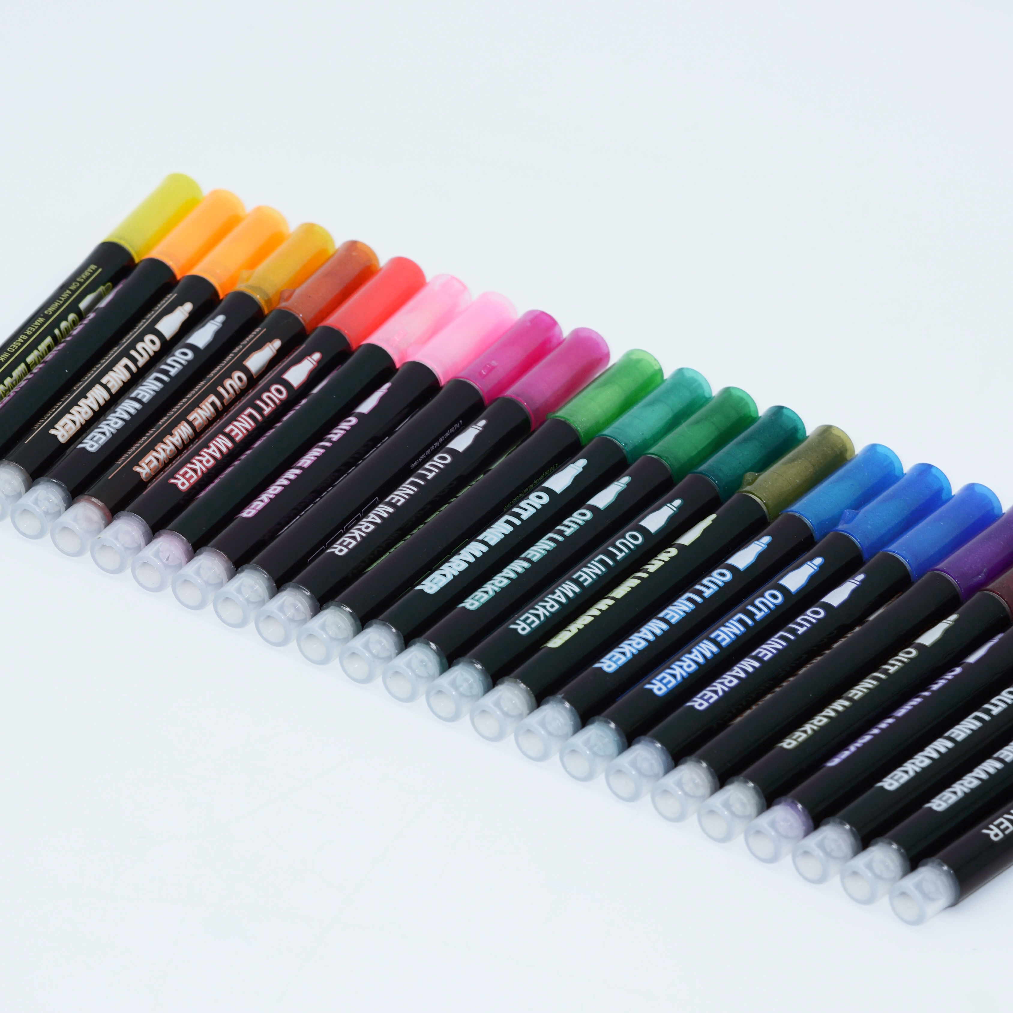 24 Colors Gel Outline Pen Marker Gifted Set 7