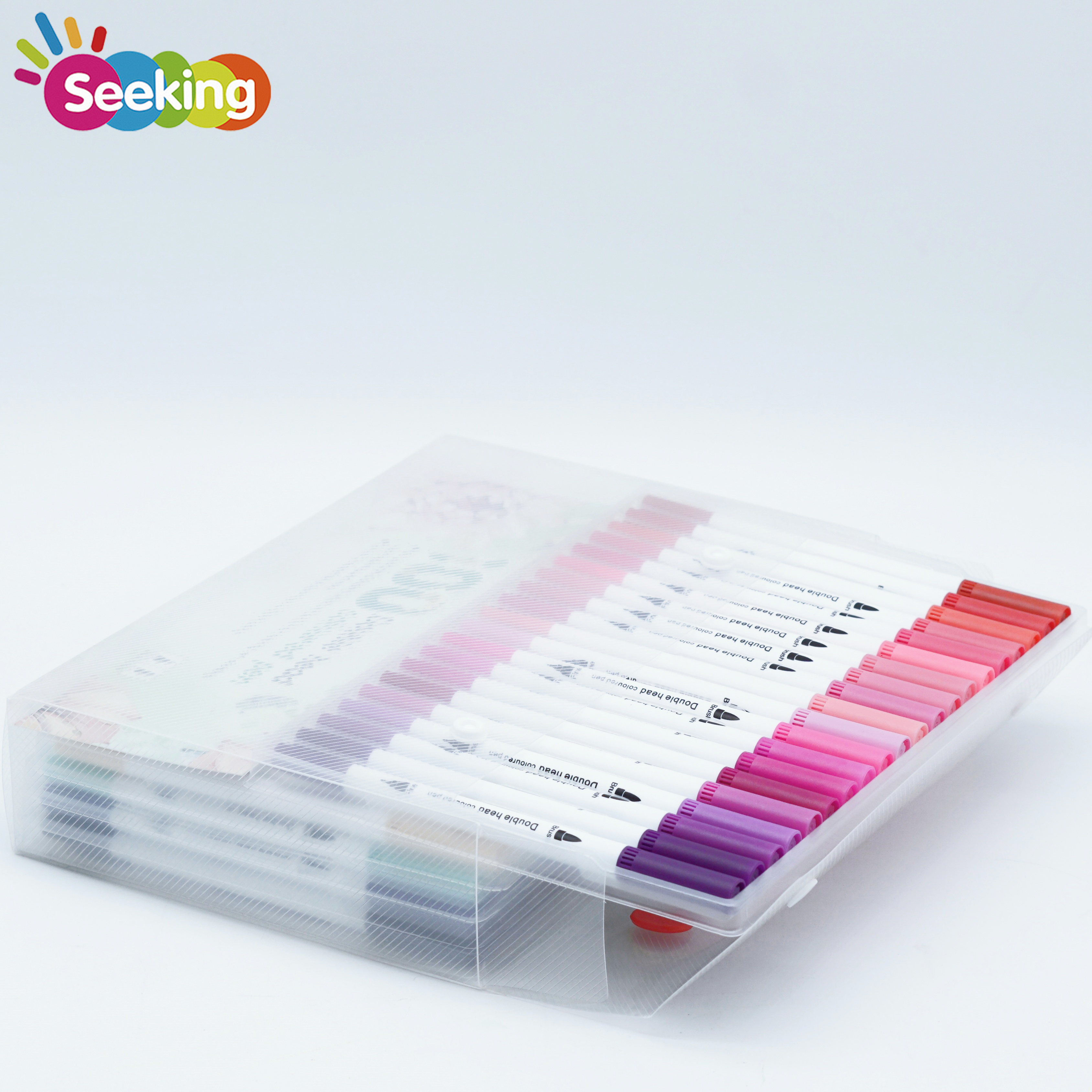 100 Colors Double Head Colored Pen with Fine Tip and Brush Tip 7
