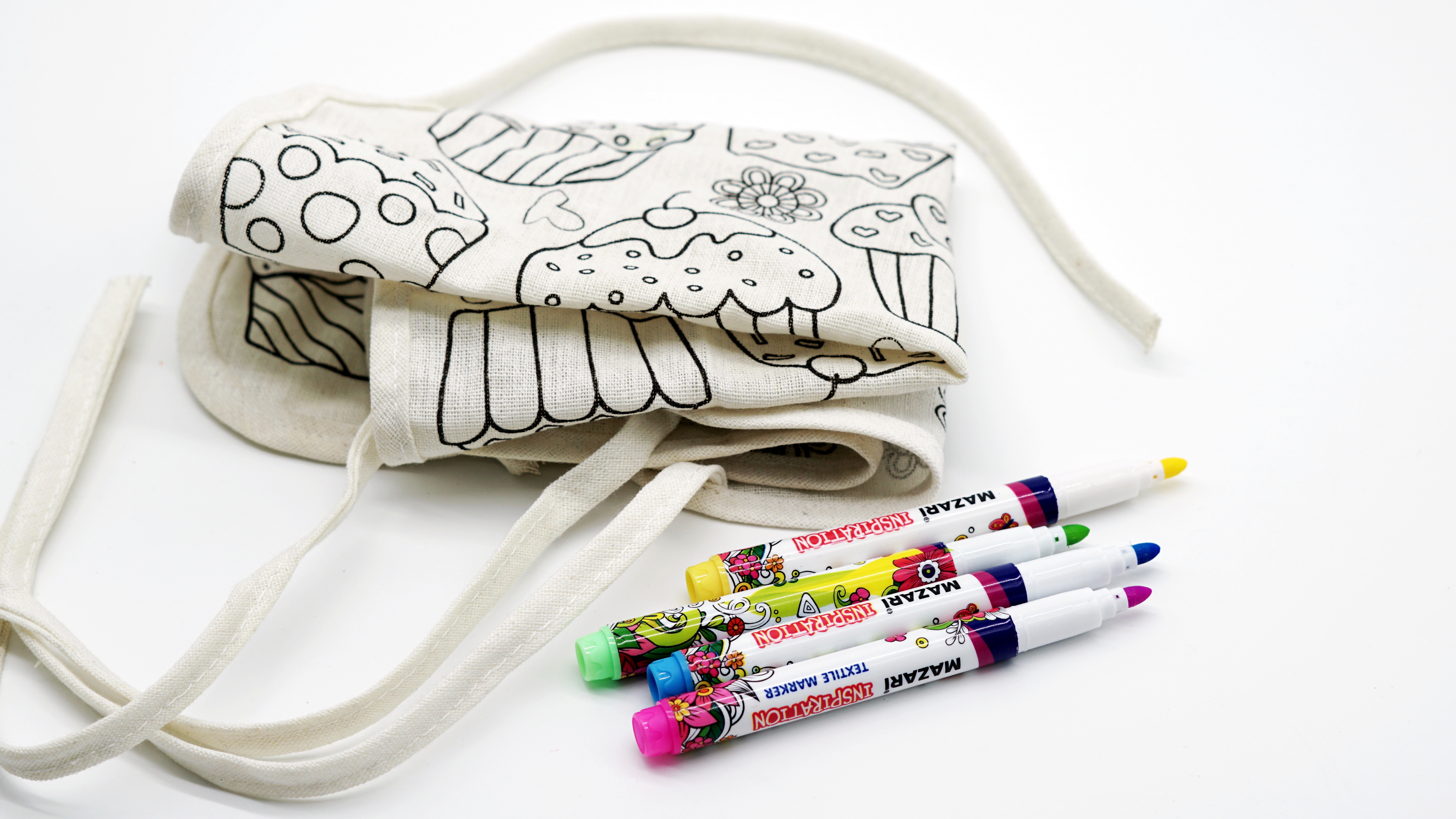 Fabric Watercolor Pen With Fabric Apron Or Fabric Carrier Bag 5
