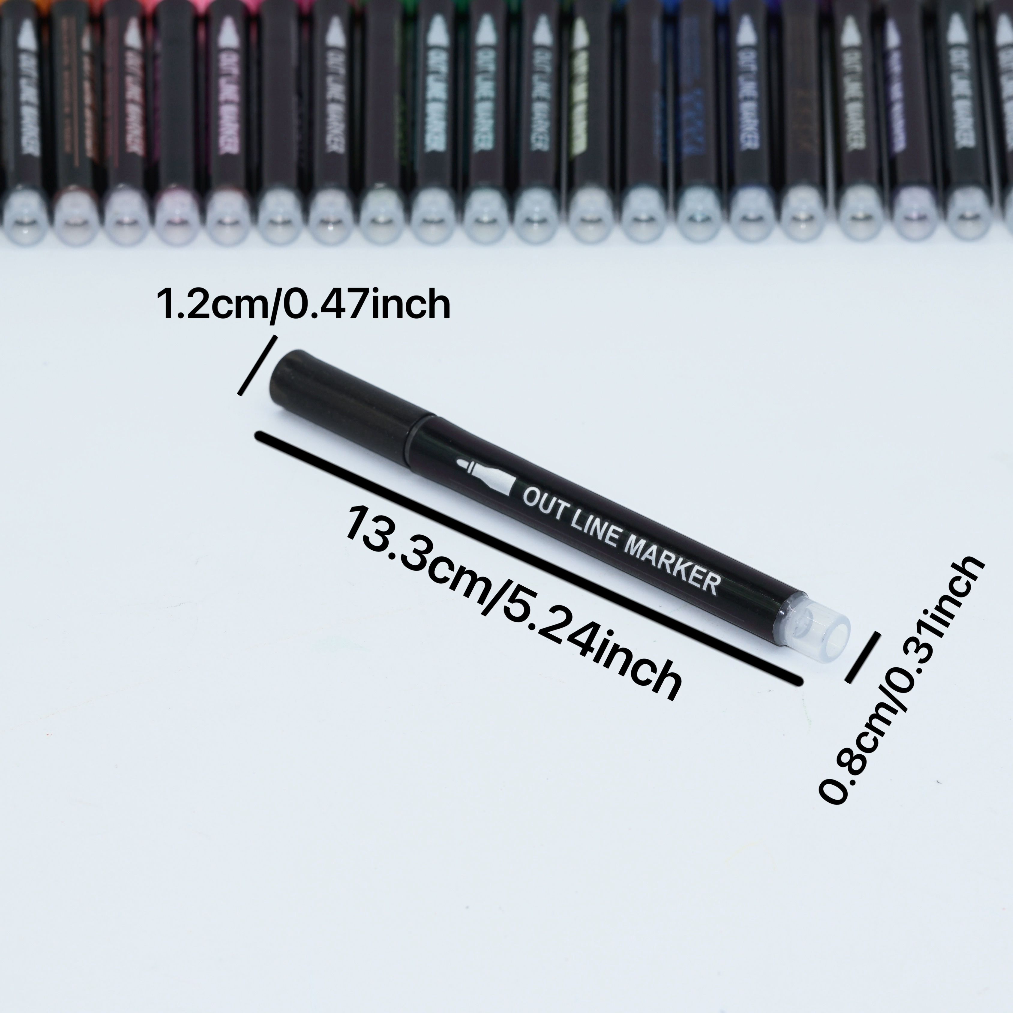 12 Colors Outline Markers Pens Gift Packaging Set 5