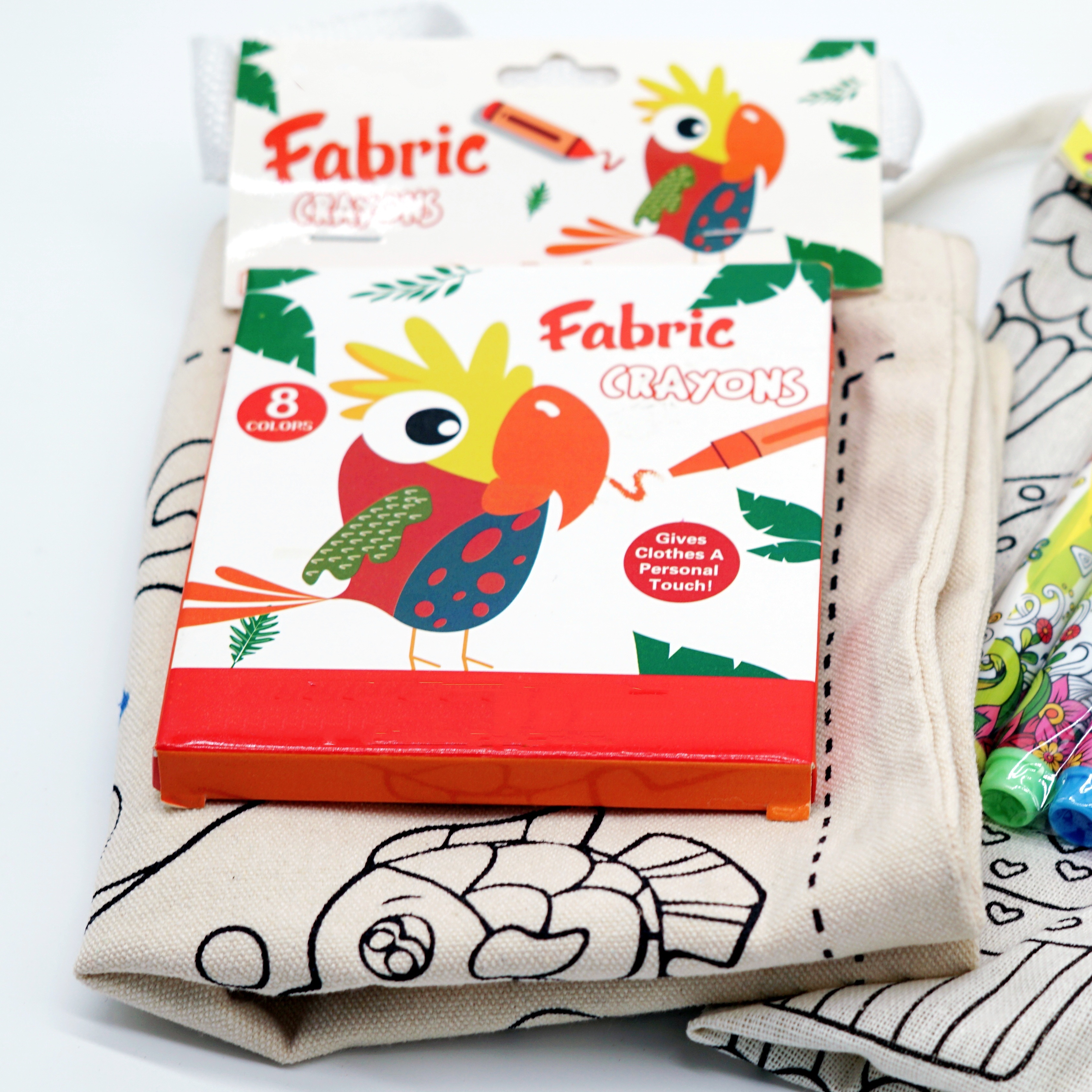 Fabric Crayon With Fabric Apron Or Fabric Carrier Bag 5