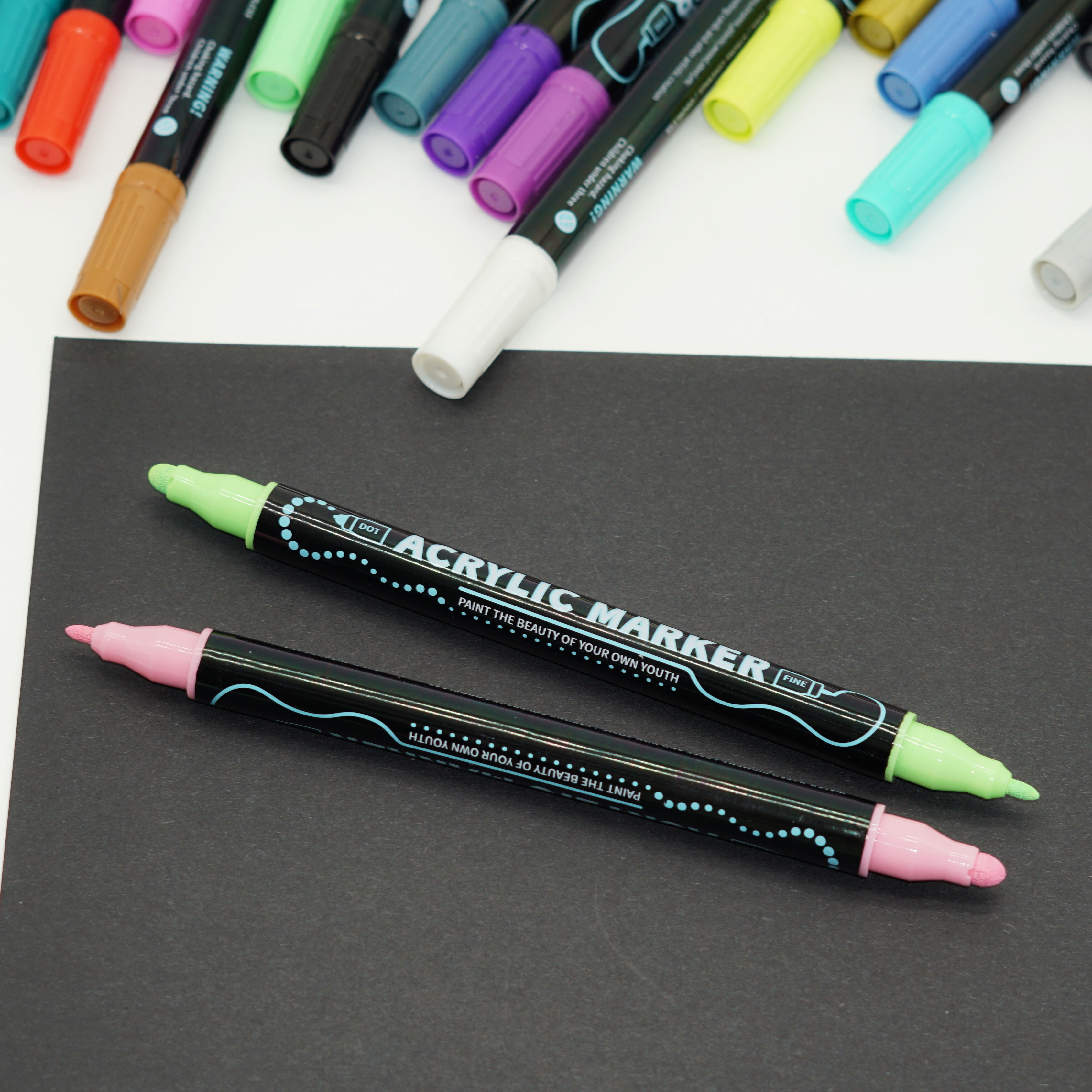 Double-headed Acrylic Marker Pen Quick-drying Waterproof with Stackable Color Manufacturer 5