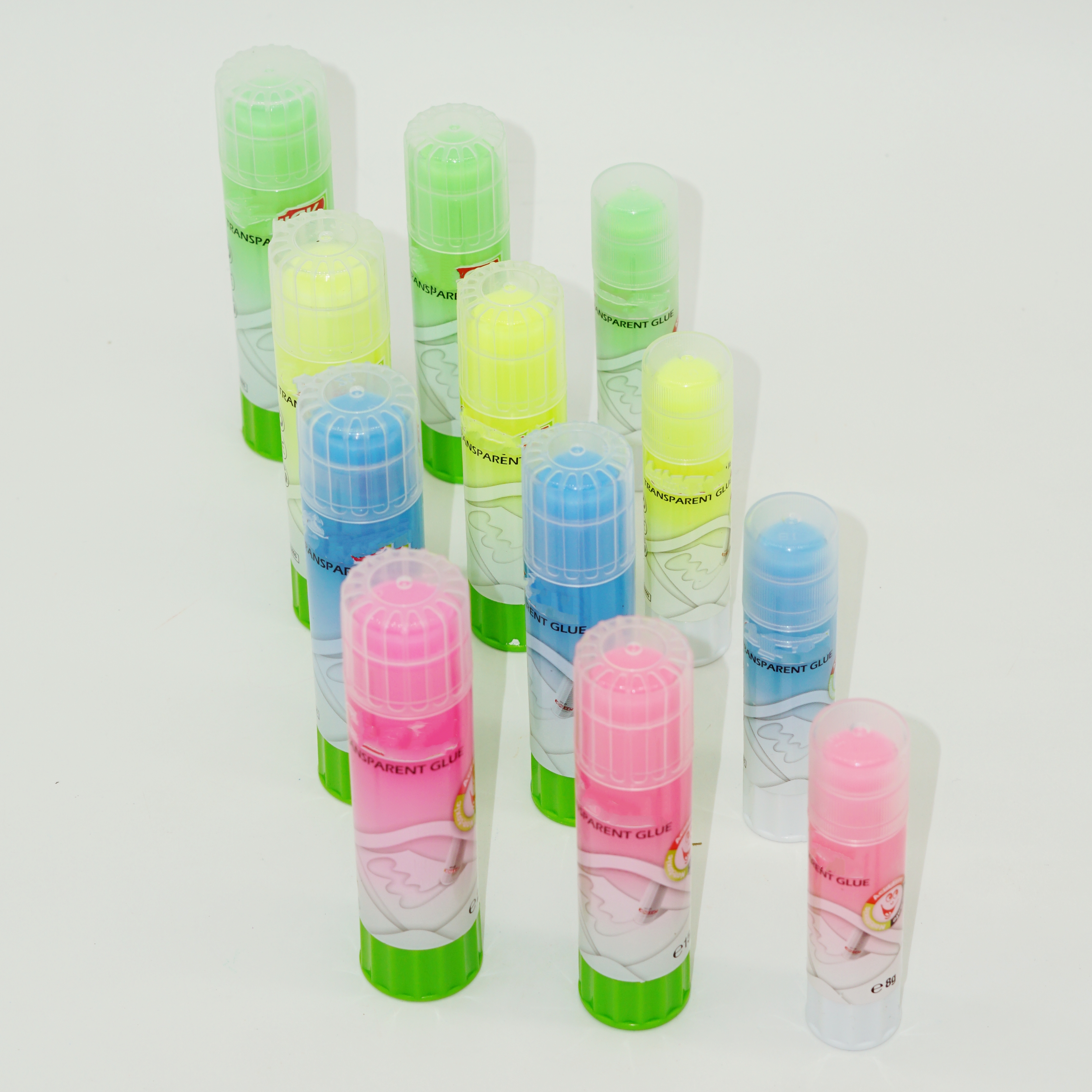 Novedades en papelería, pegamento sólido en gel de colores personalizado, 8 g, 15 g y 21 g, material de barra de pegamento para manualidades, escuela y oficina. 8