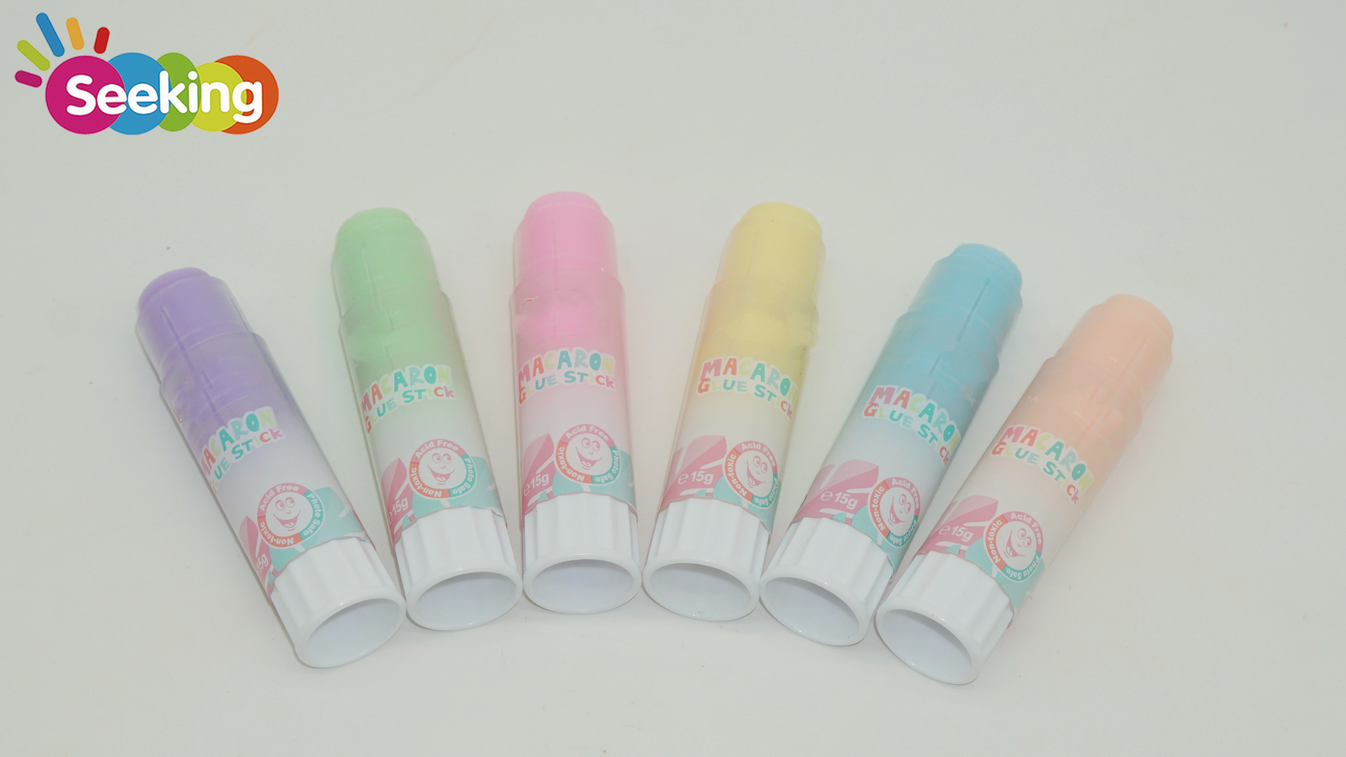 Pegamento sólido color macarrón personalizado, precio de fábrica, barra de pegamento de 8 g, 15 g y 21 g para manualidades, escuela y oficina. 1