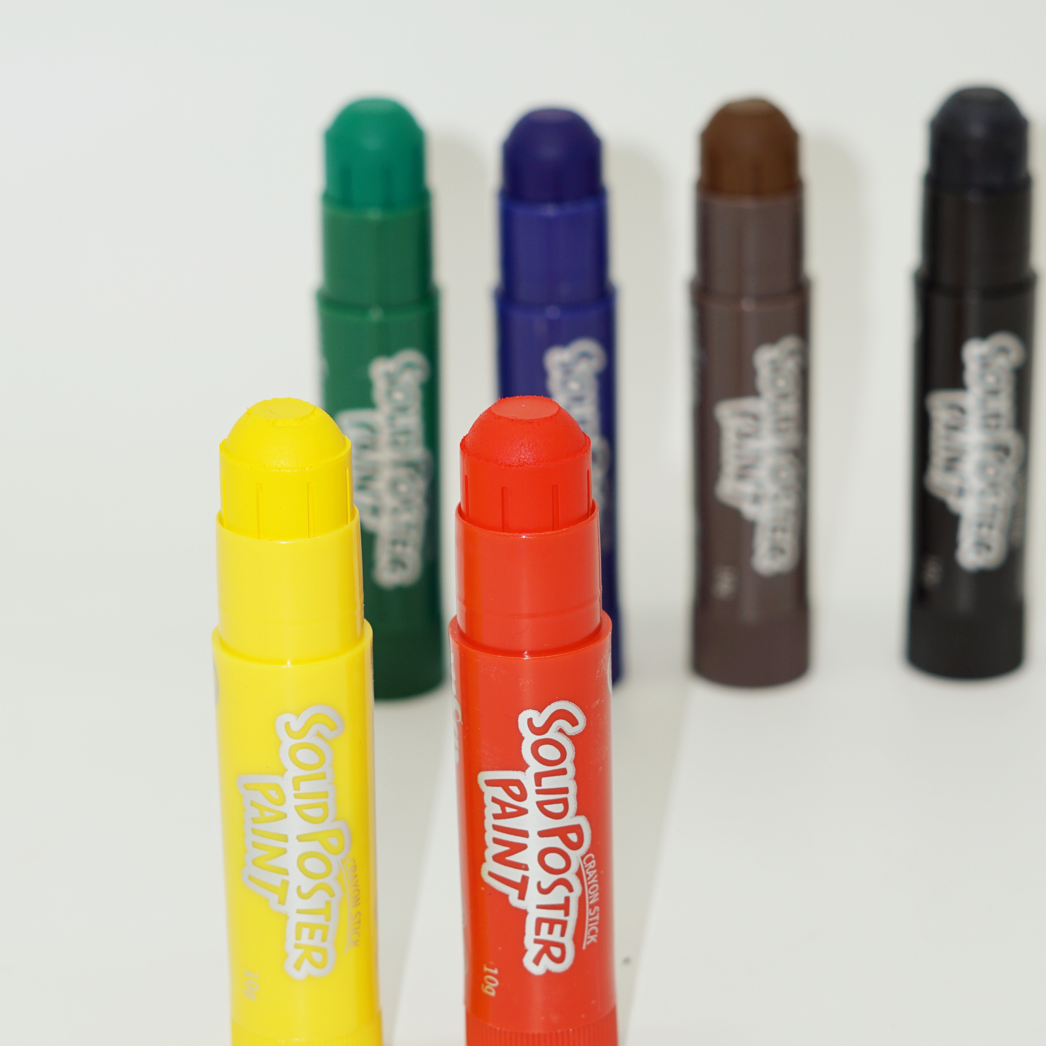 Custom Children Quick Dry No Dirty Wax Crayon Solid Tempera Twistable 6/12/18 Colors Soft Sticks Poster Color Paint 6