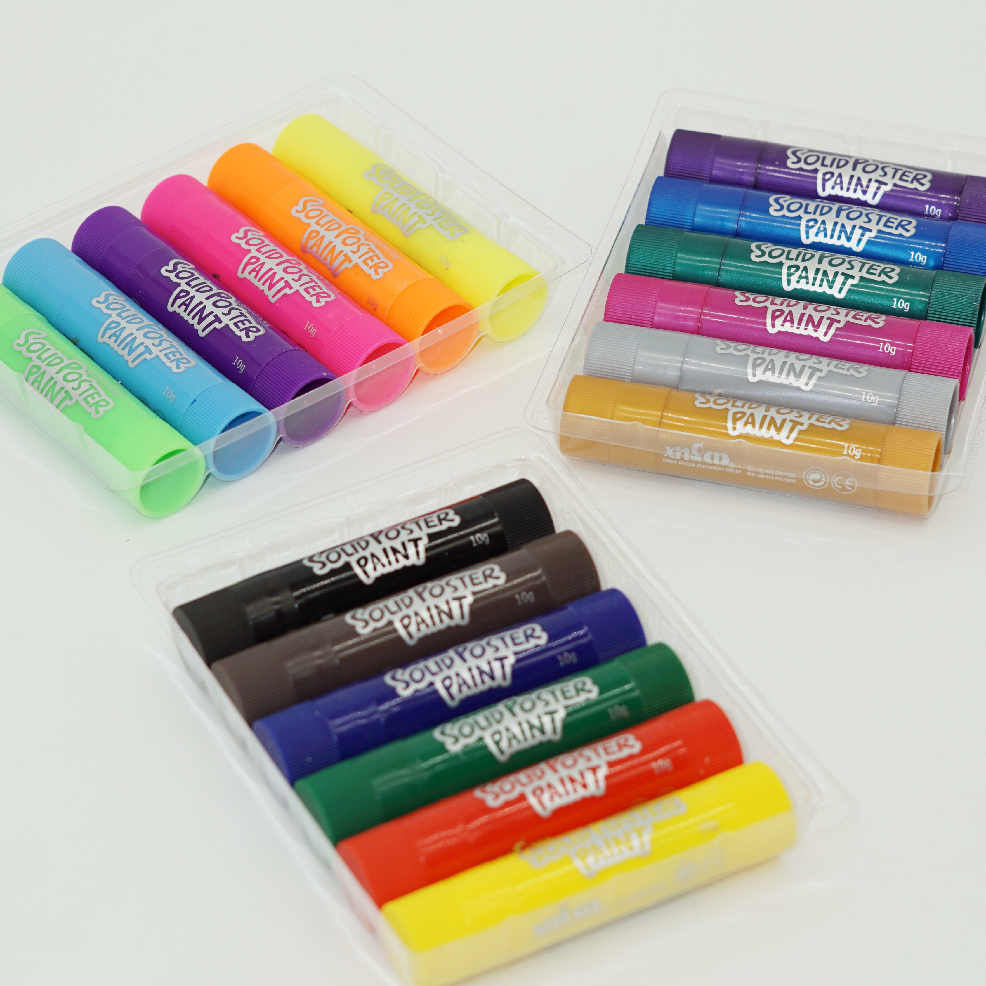 Custom Children Quick Dry No Dirty Wax Crayon Solid Tempera Twistable 6/12/18 Colors Soft Sticks Poster Color Paint 2