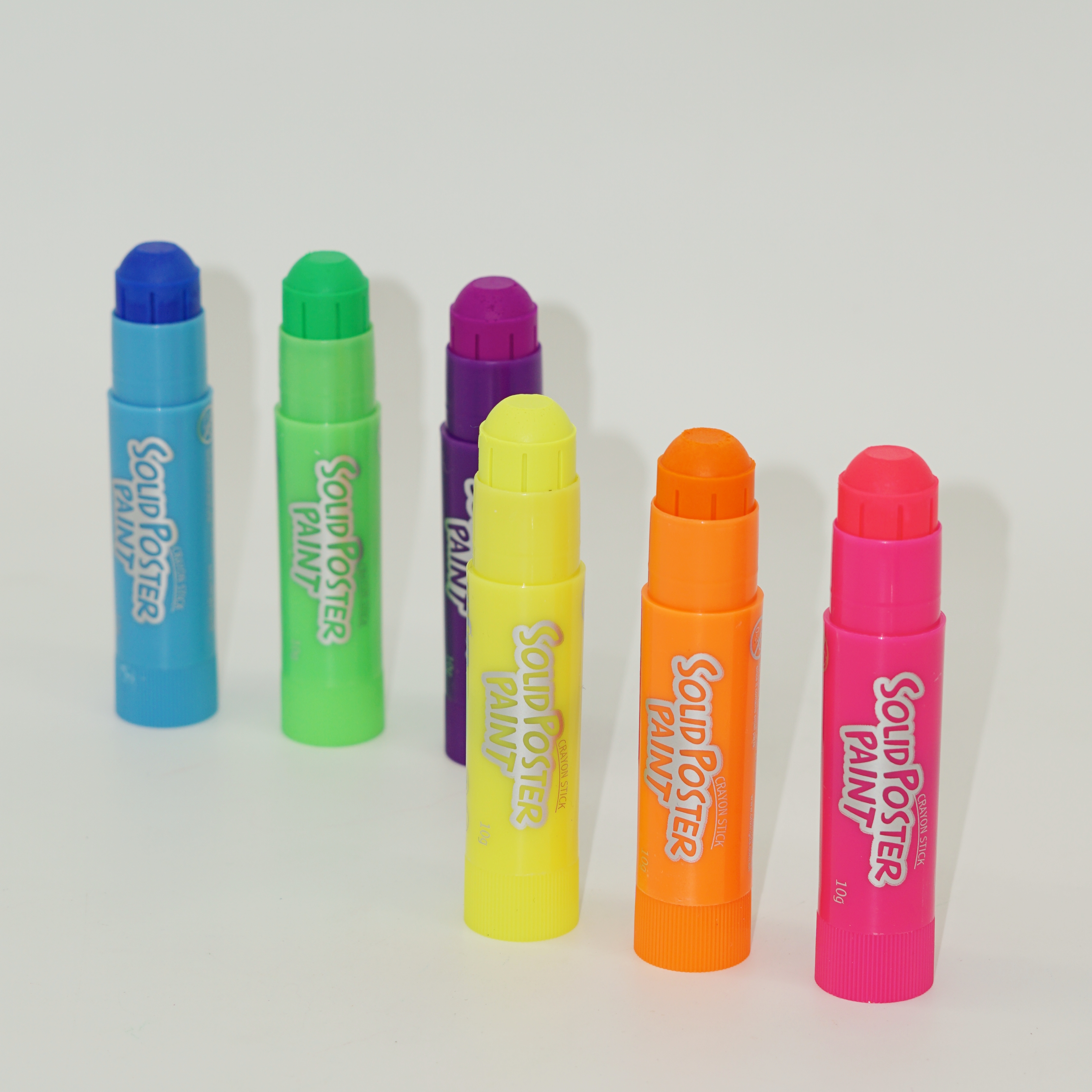 Custom Children Quick Dry No Dirty Wax Crayon Solid Tempera Twistable 6/12/18 Colors Soft Sticks Poster Color Paint 7