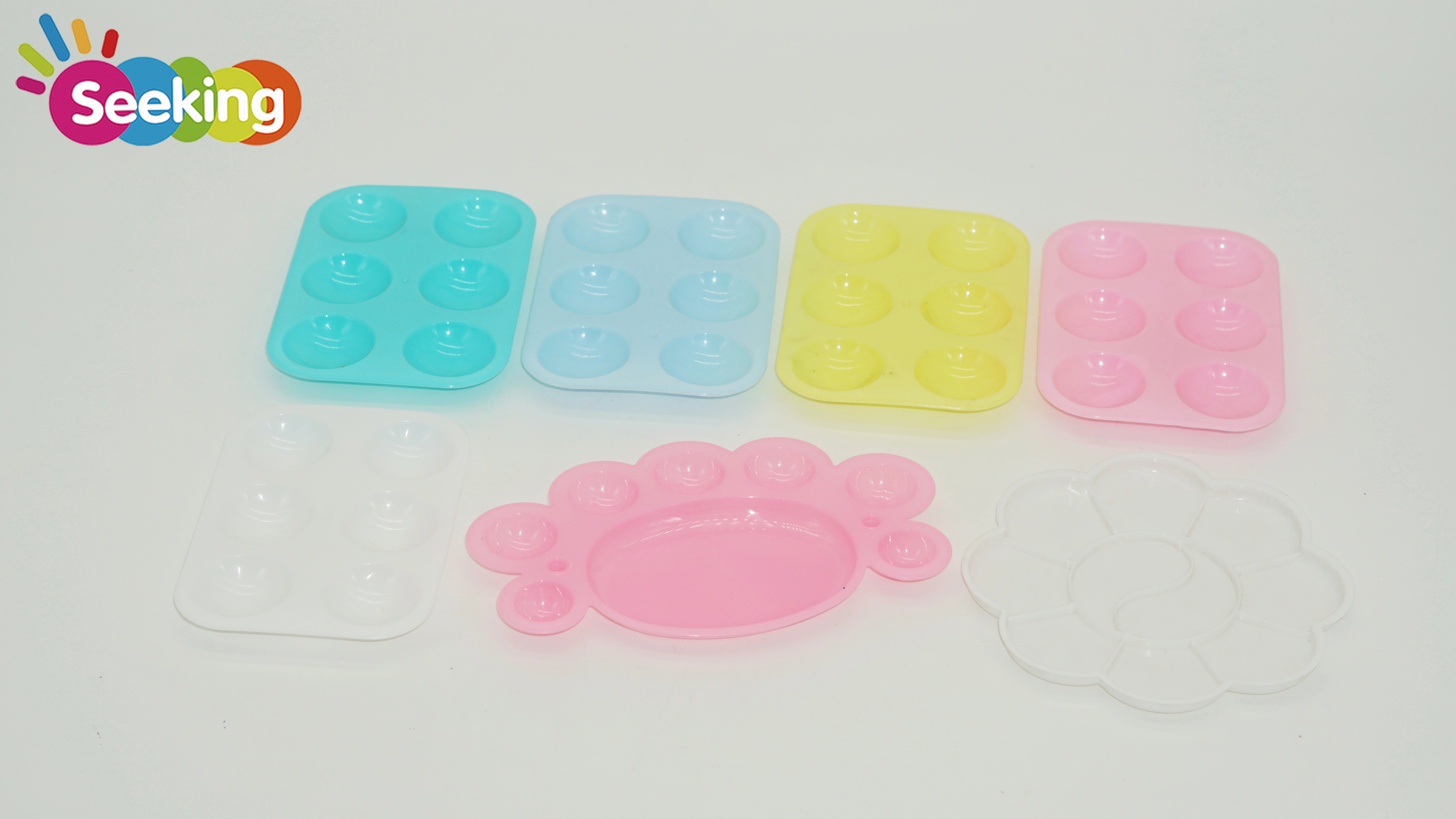 Fabricante de ferramentas para artistas, paleta de plástico com pintura colorida em aquarela acrílica e óleo com preço de fábrica baixo por atacado 1