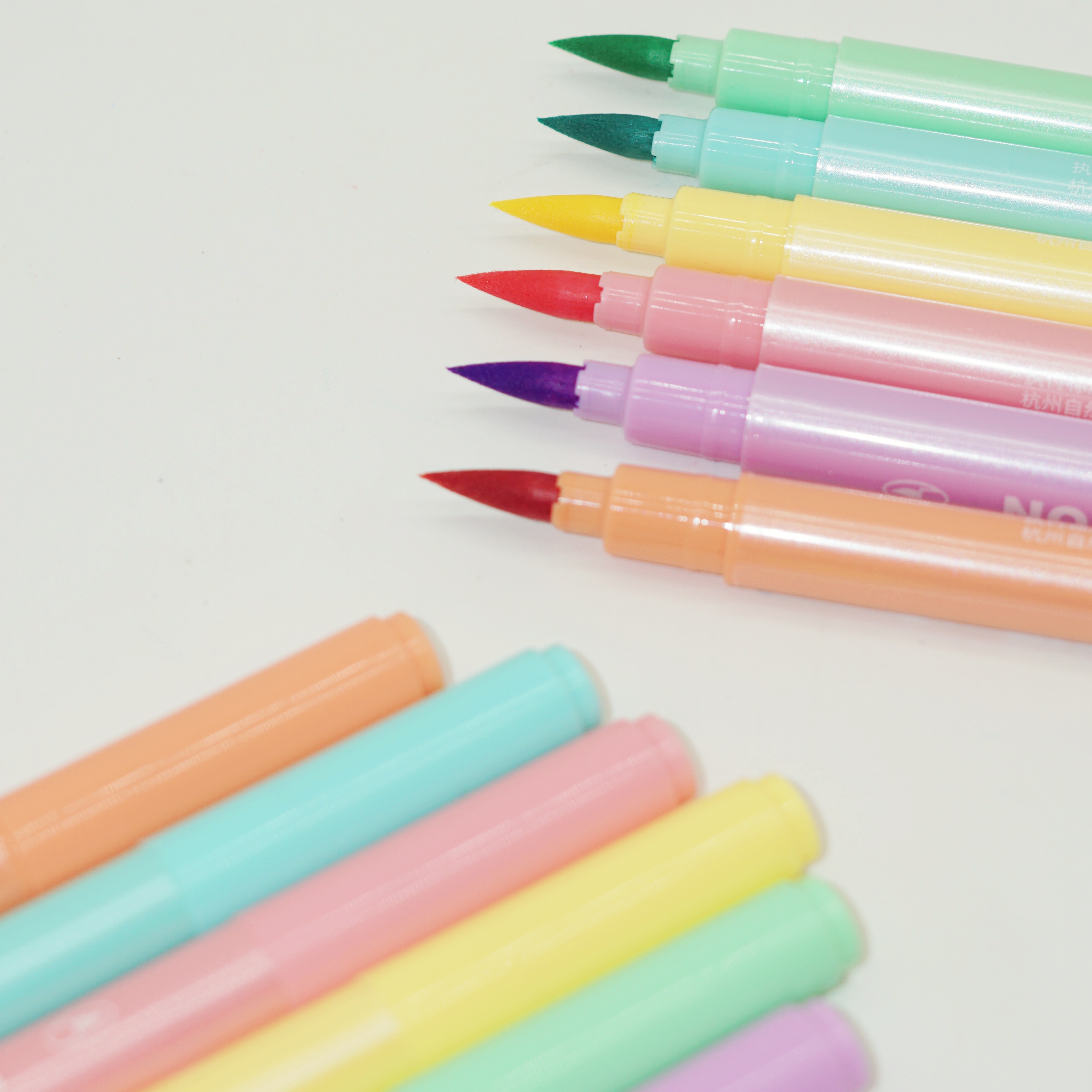 Wholesale Custom High Quality Macaron Color Brush Watercolor Pen Manufacturer Stationery Factory 2