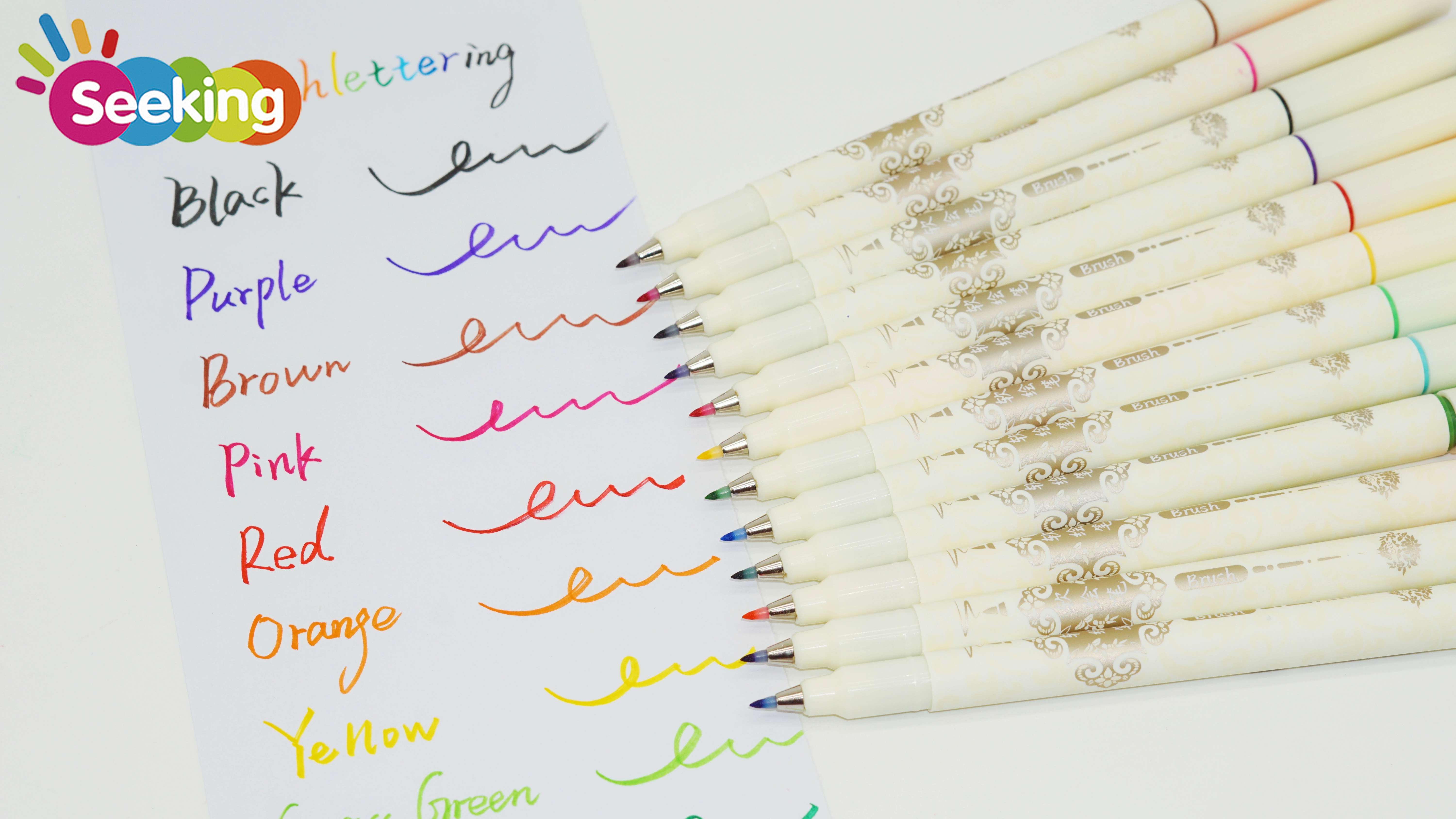 Juego de pinceles de caligrafía para rotulación a mano de alta calidad, regalo, manual de escritura, proveedor, precio de fábrica bajo 1