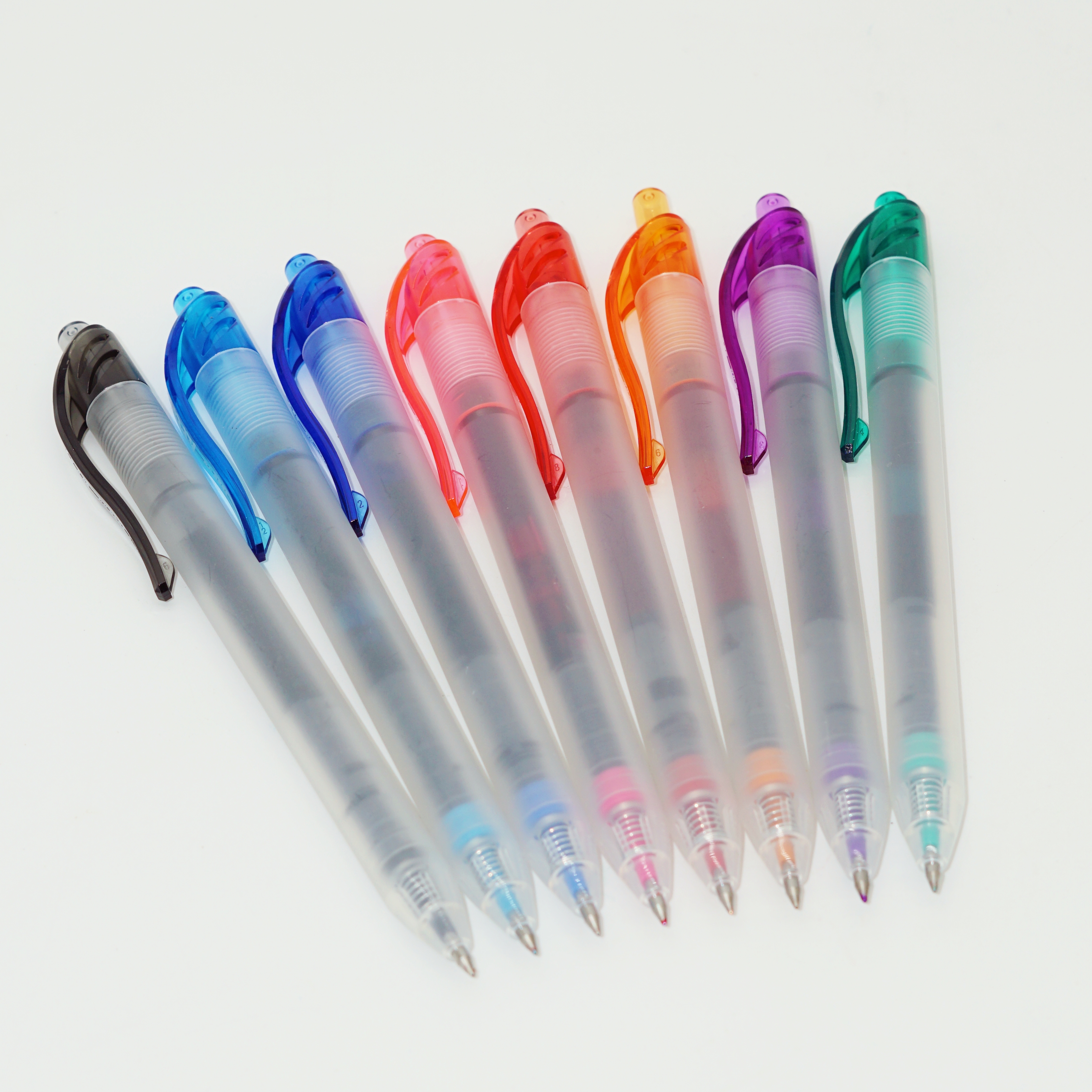 Wholesale Custom 8 Colors Press Straight Liquid Gel Pens Set Stationery Manufacturer Factory Price 2