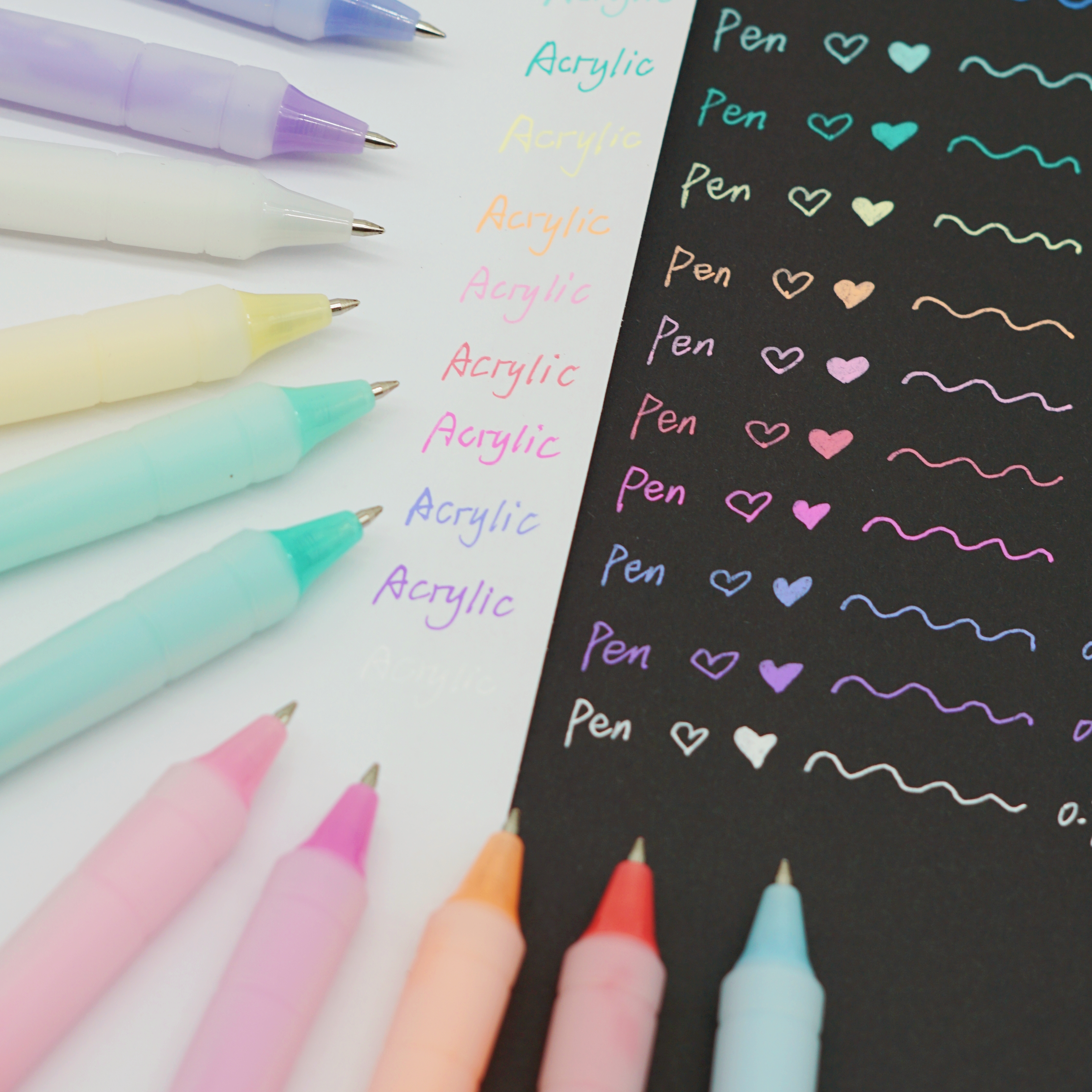 New Arrival 12 Colors Push-type Bullet Acrylic Ink Gel Pen Stationery Handbook Supplies Gift Set 3