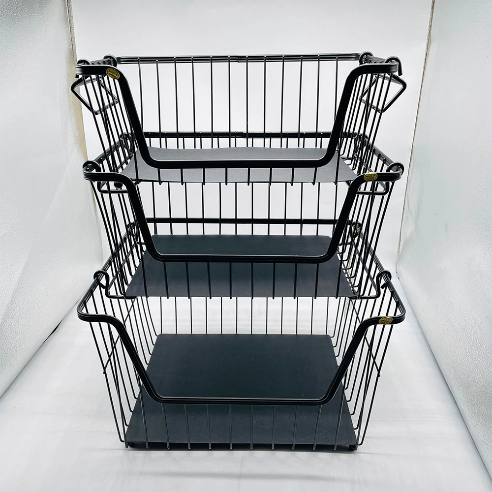 Stackable Wire Metal Baskets Sturdy Cabinet Organizer SH-KI23036 1