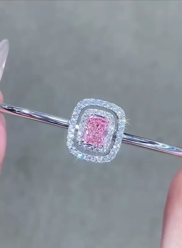 Pink Lab Grown Diamond Bracelets Radiant Cut Radiant Shape NGTC Certified