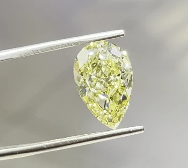 Fancy Intense Yellow Lab-Grown Ex Pear-Cut VS1 Diamond 5.05ct 1